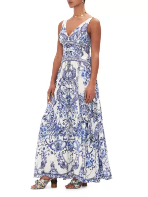 Shop Camilla Floral Tie Shoulder Dress | Saks Fifth Avenue
