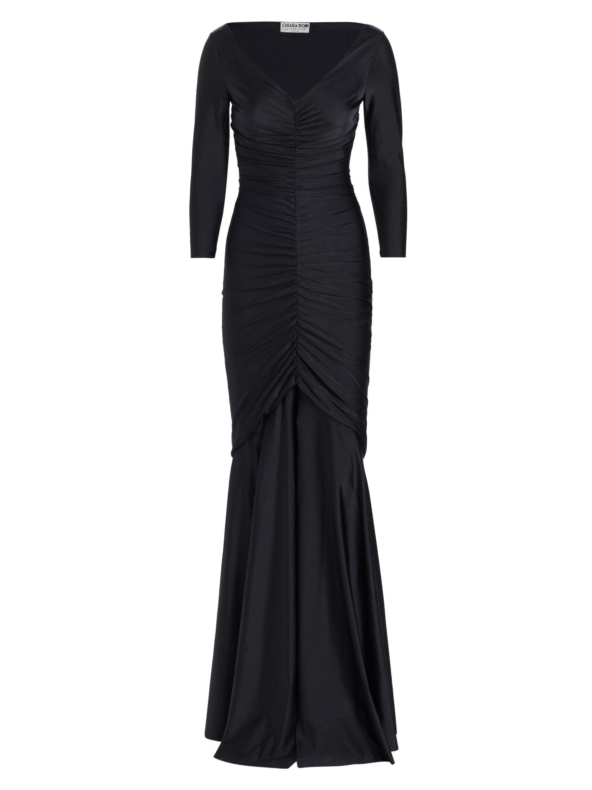 Chiara Boni La Petite Robe Women's Ruched Stretch Jersey Gown - Black