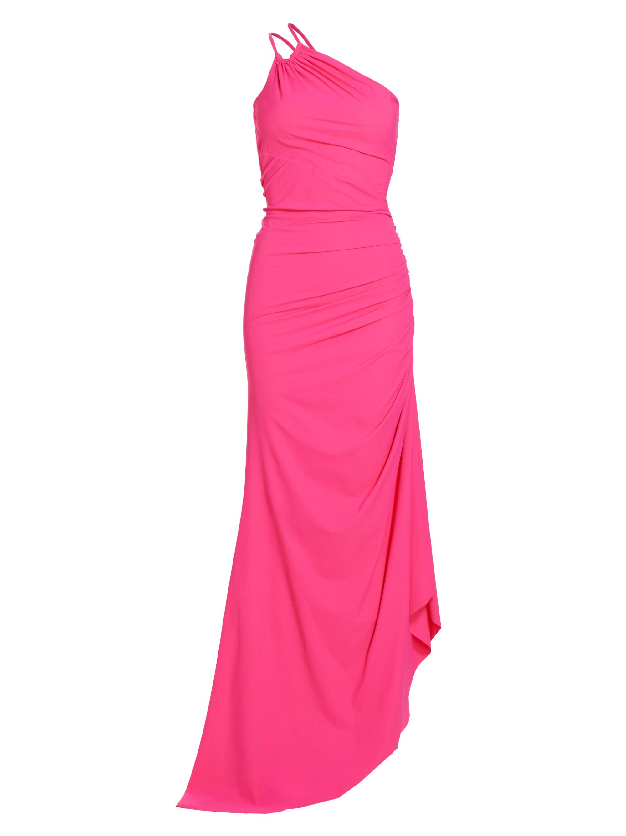 Chiara Boni La Petite Robe Women's Abertma Ruched One-Shoulder Gown - Spicy Pink