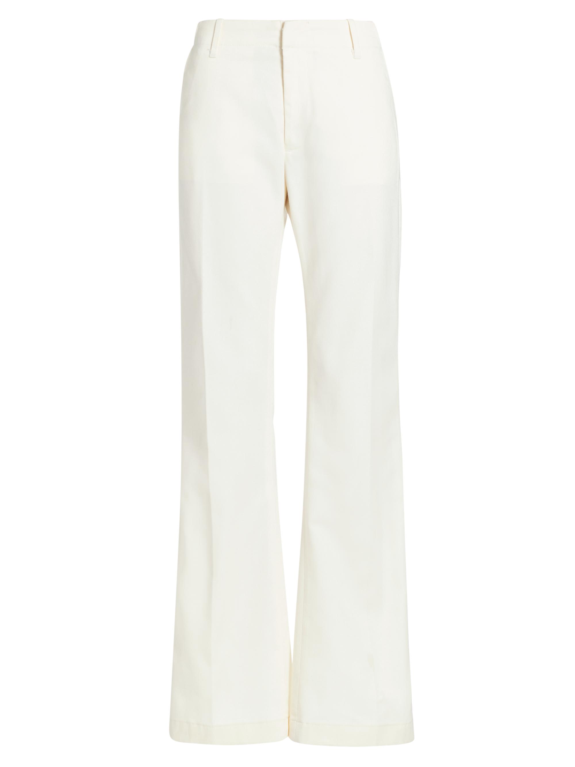 Re/done Women's Cotton-Blend Twill Mid-Rise Flare Trousers -