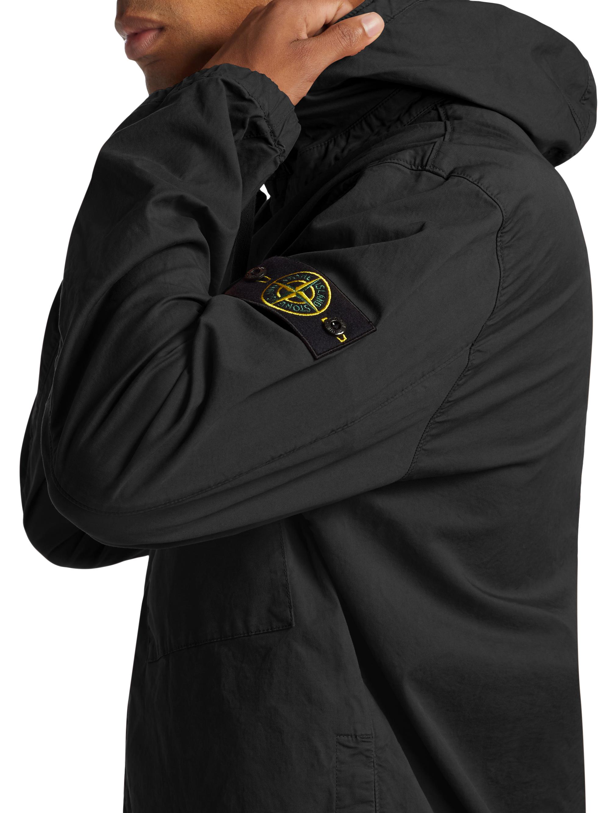 Stone Island Cotton-Blend Hooded Overshirt | Saks Fifth Avenue