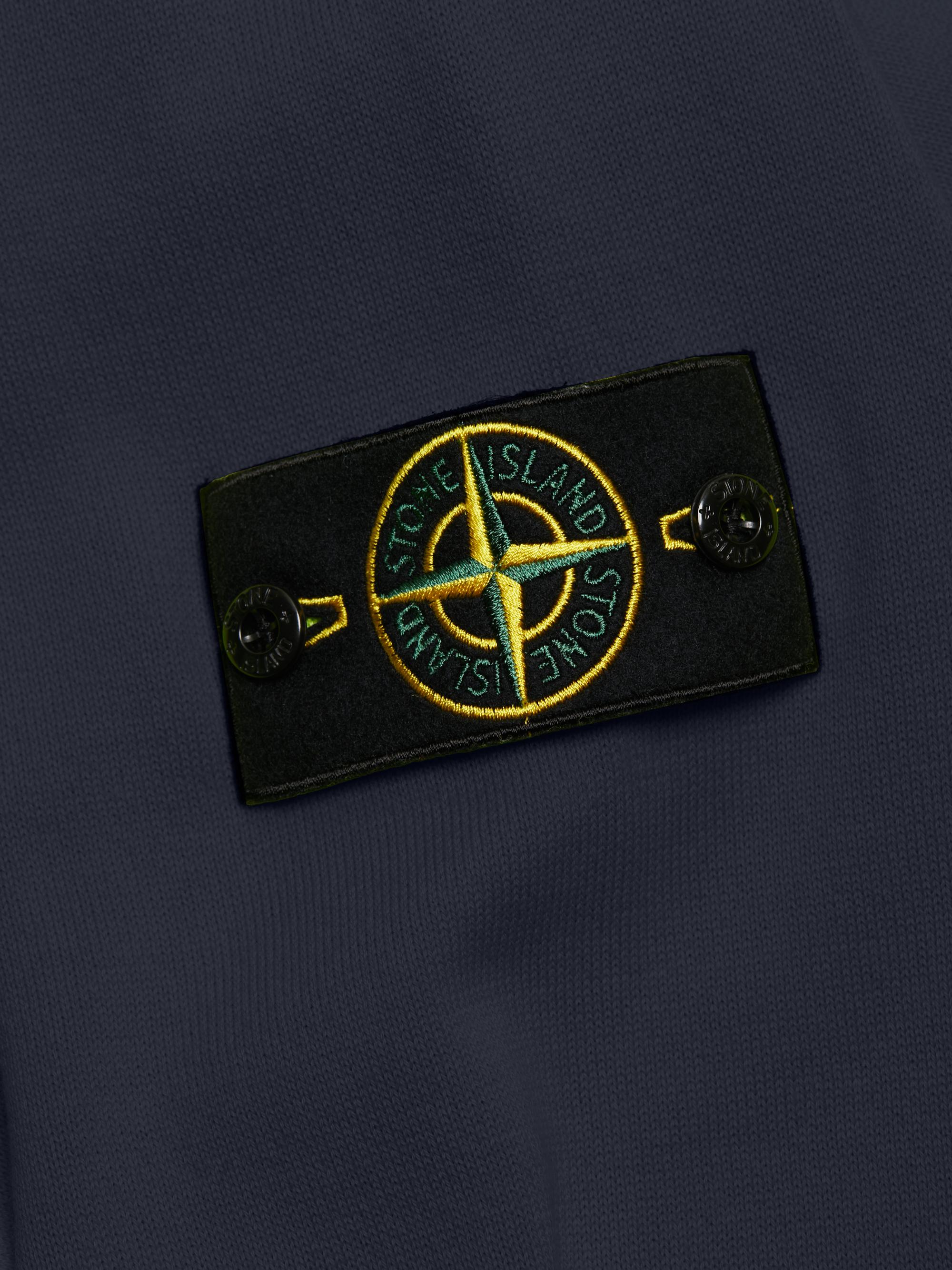 Stone Island Men's Crewneck Cotton Sweater - Navy Blue | Thumbnail 7