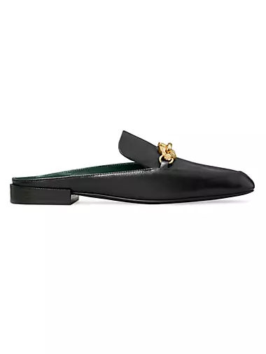 Jessa Leather Backless Loafers