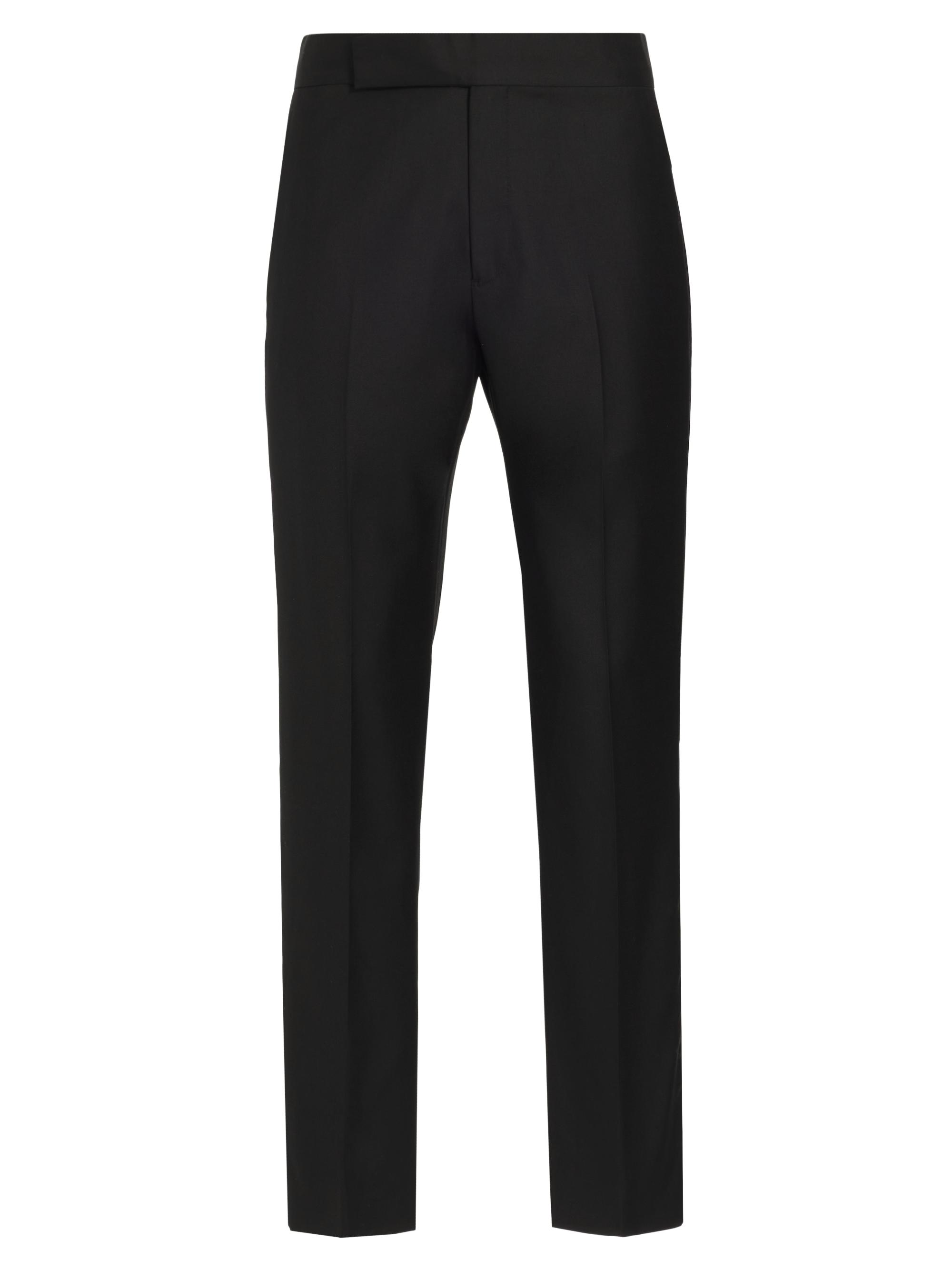 Emporio Armani Men's Wool Tuxedo Pants - Black