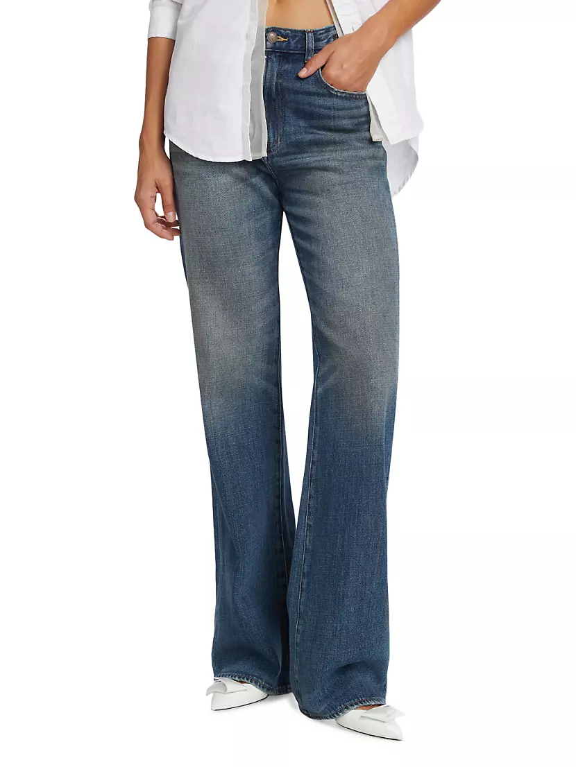 Shop R13 Jane Mid-Rise Flared Jeans | Saks Fifth Avenue