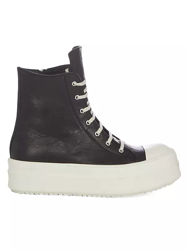 Shop Rick Owens Mega Bumper Leather Sneakers | Saks Fifth Avenue