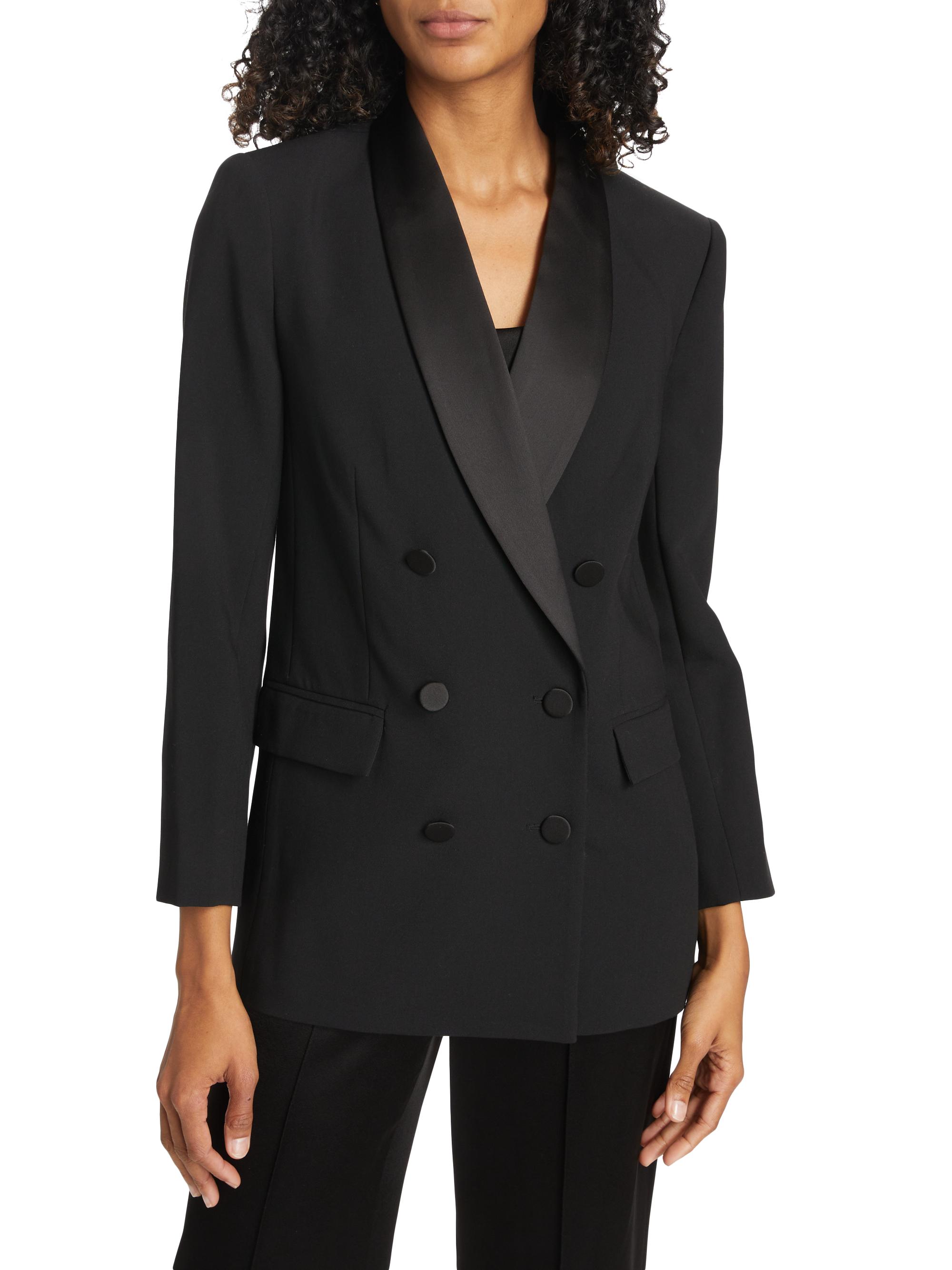 L'AGENCE Jayda Double-Breasted Ponte Blazer | Saks Fifth Avenue