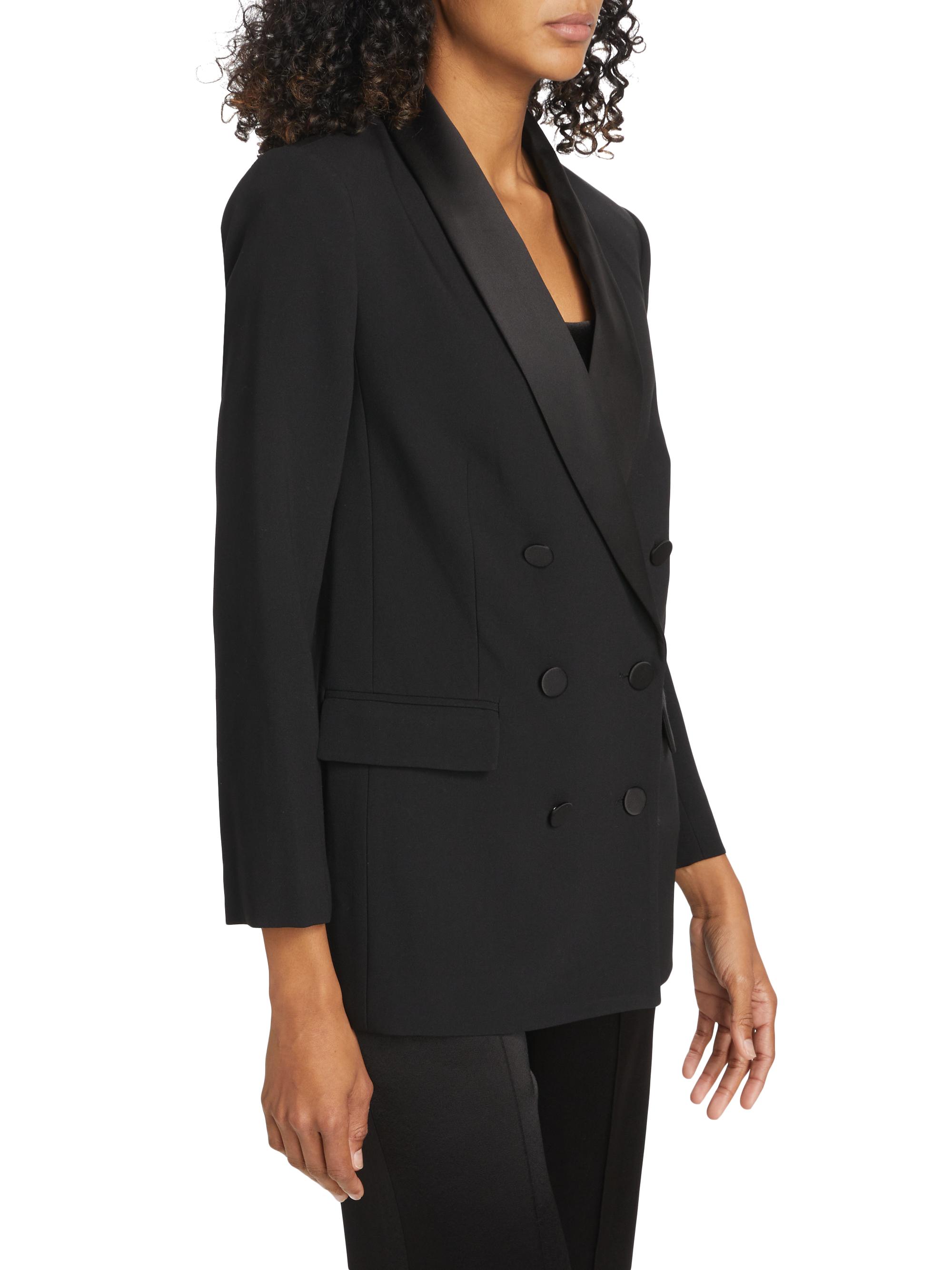 L'AGENCE Jayda Double-Breasted Ponte Blazer | Saks Fifth Avenue