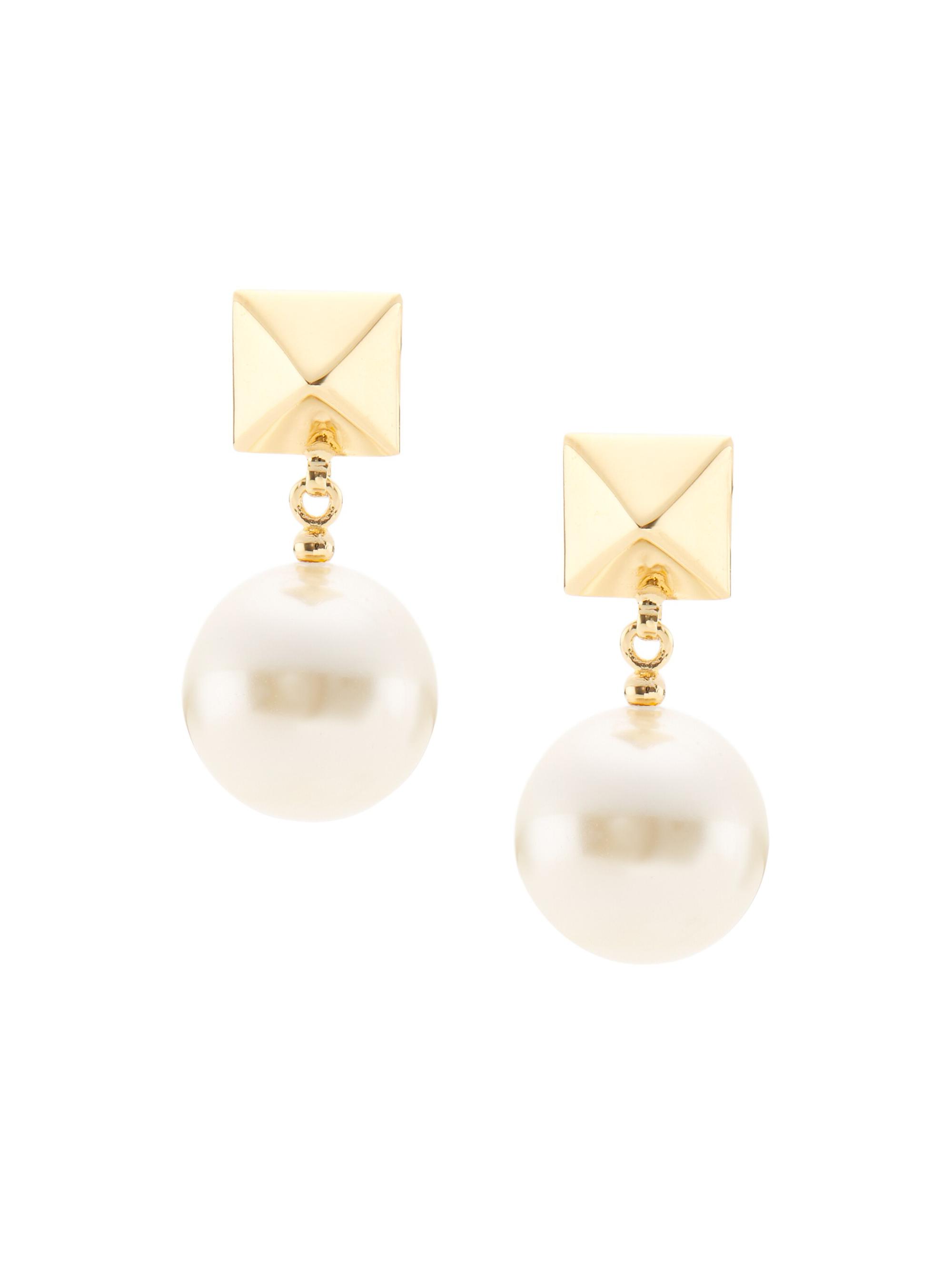 Valentino Garavani Women's Rockstud Faux Pearl Drop Earrings - Oro