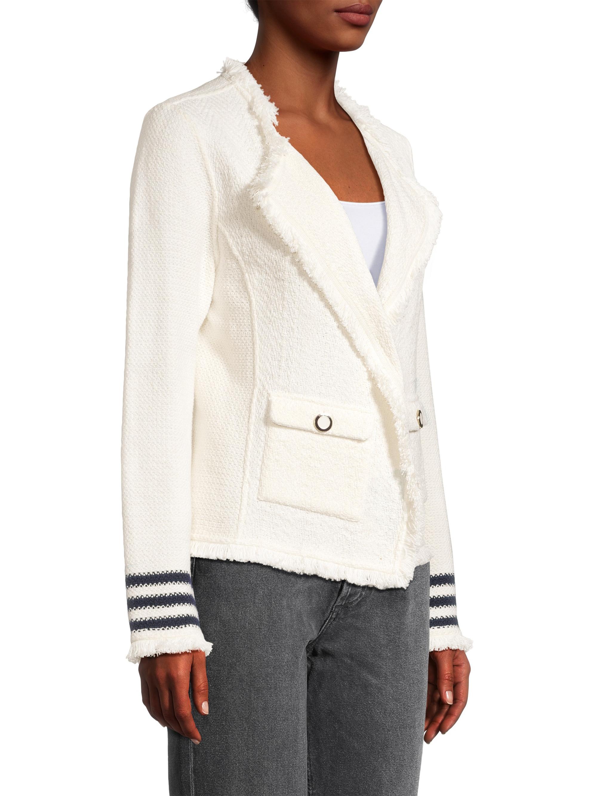 NIC+ZOE Fringe Knit Cotton-Blend Jacket | Saks Fifth Avenue