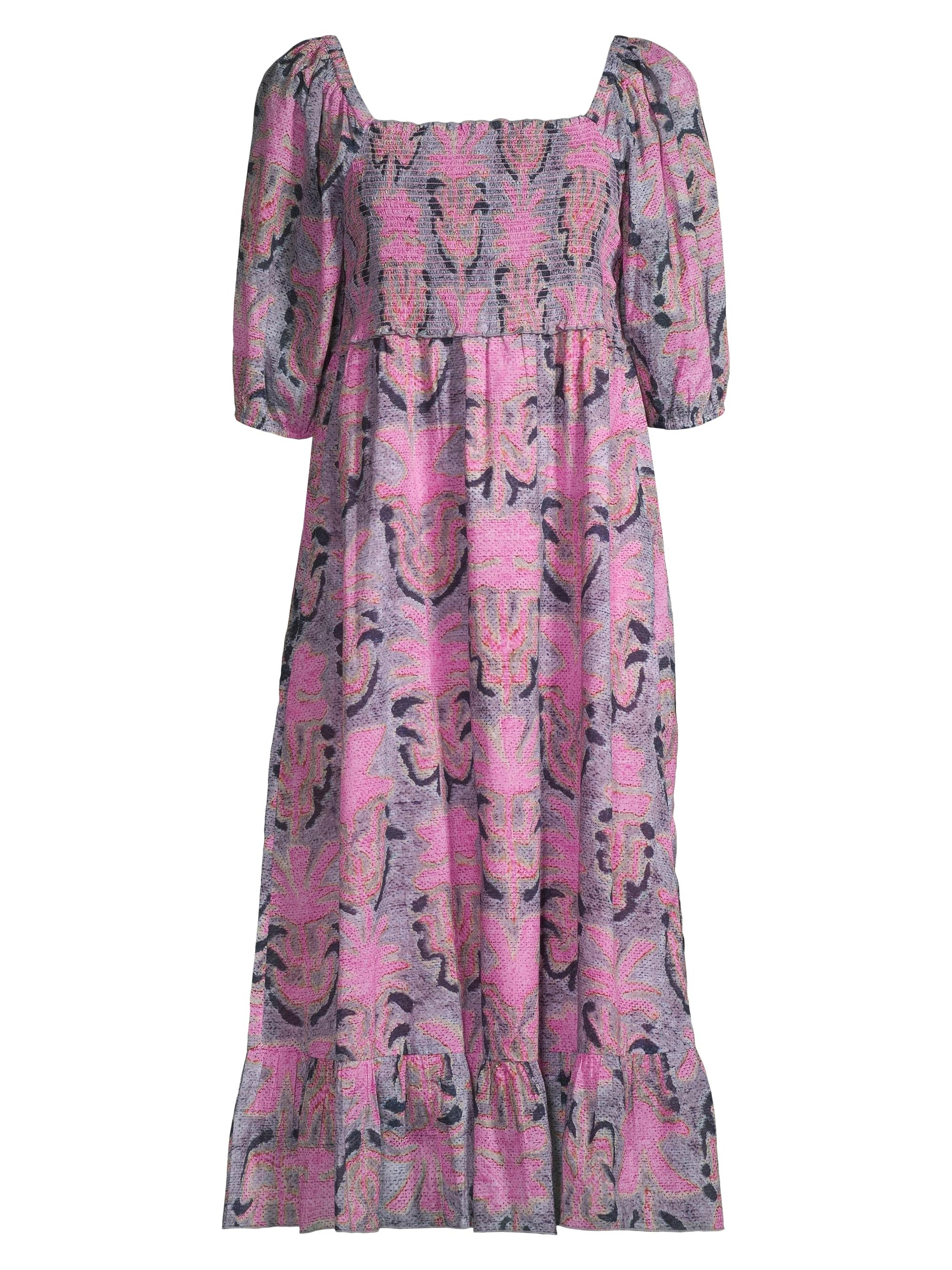 NIC+ZOE Women's Petal Patch Peasant Dress - Pink Multi