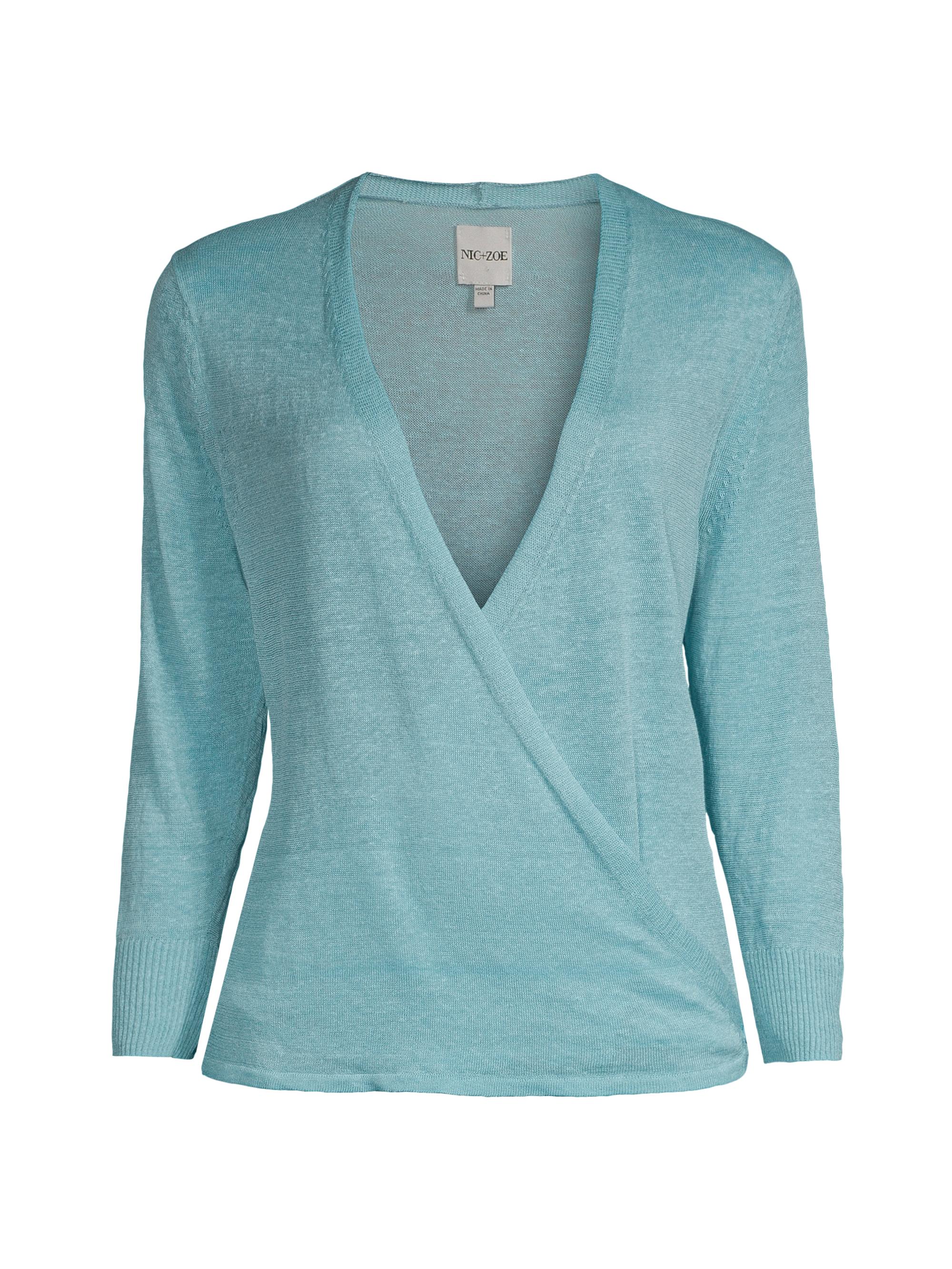NIC+ZOE Women's Four-Way Linen-Blend Cardigan - River