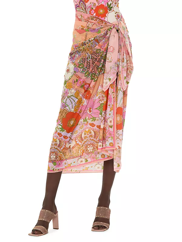Knotted Floral Sarong