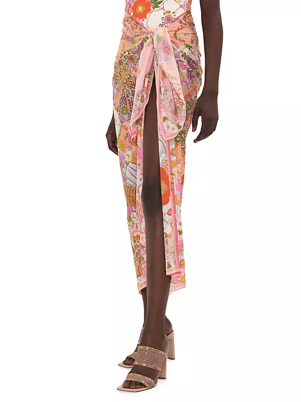 Knotted Floral Sarong