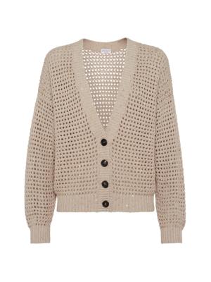 Brunello Cucinelli Kids ribbed-knit cashmere cardigan - Neutrals