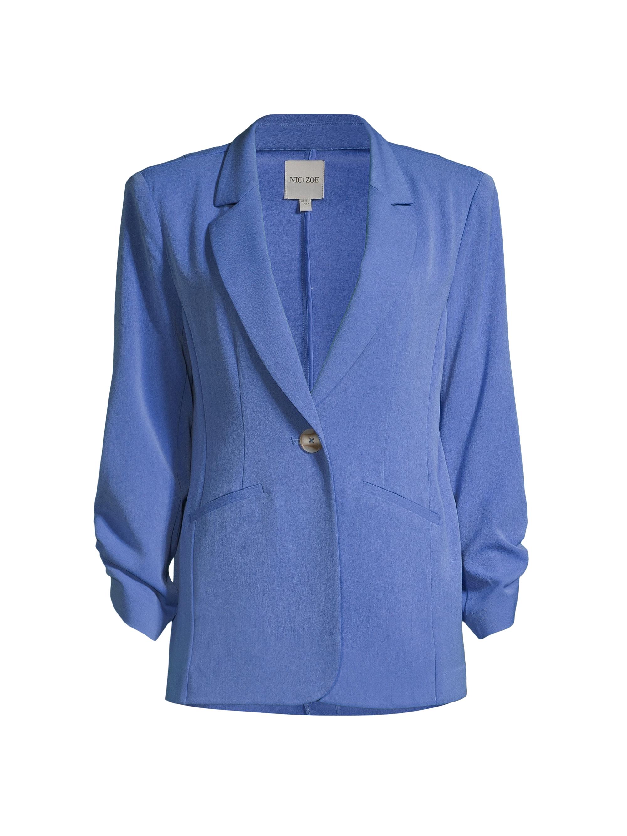 NIC+ZOE Women's Scrunched Single-Breasted Jacket - Morning Glory