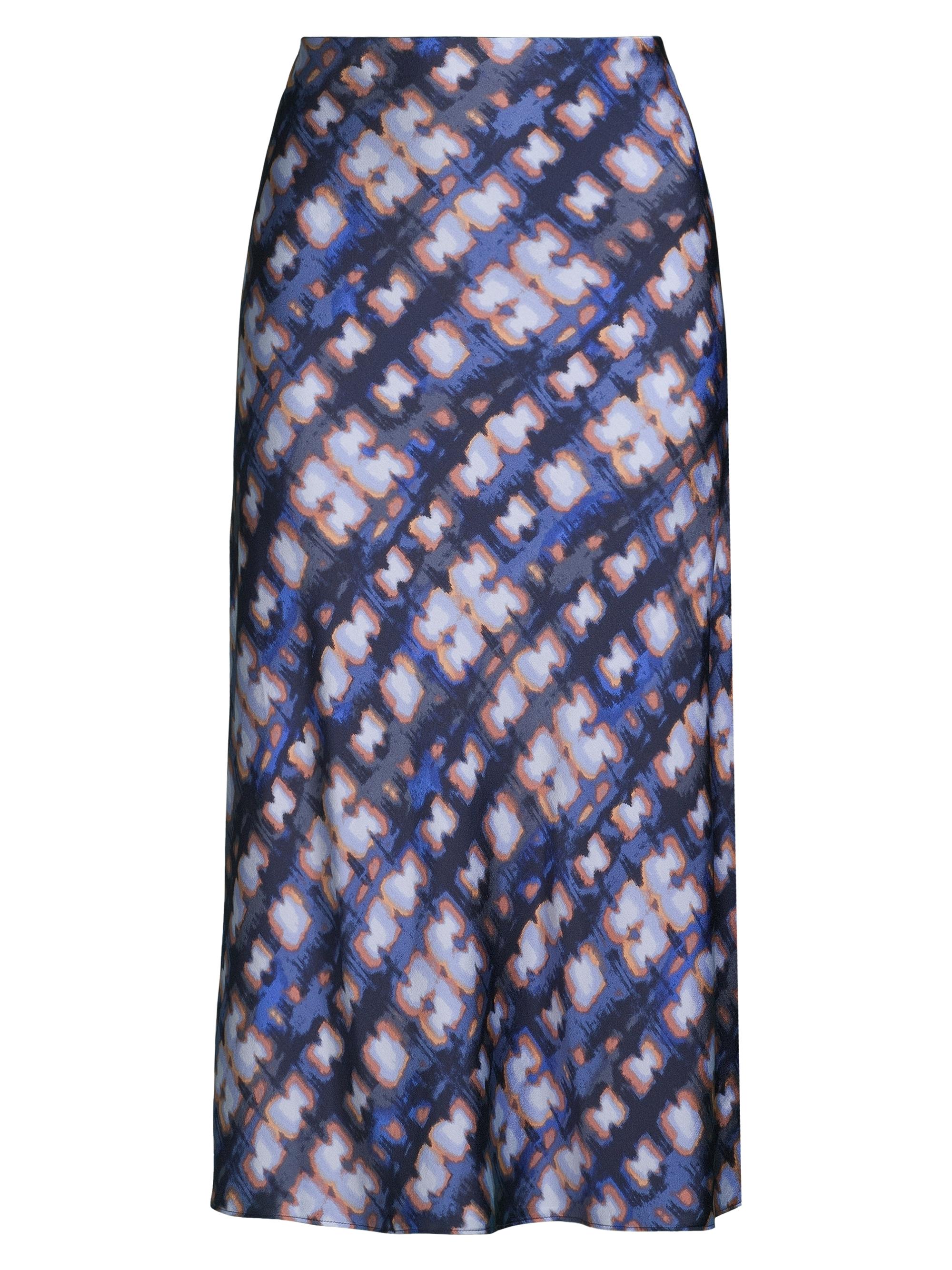 NIC+ZOE Women's Shibori Glow Slip Skirt - Indigo Multi