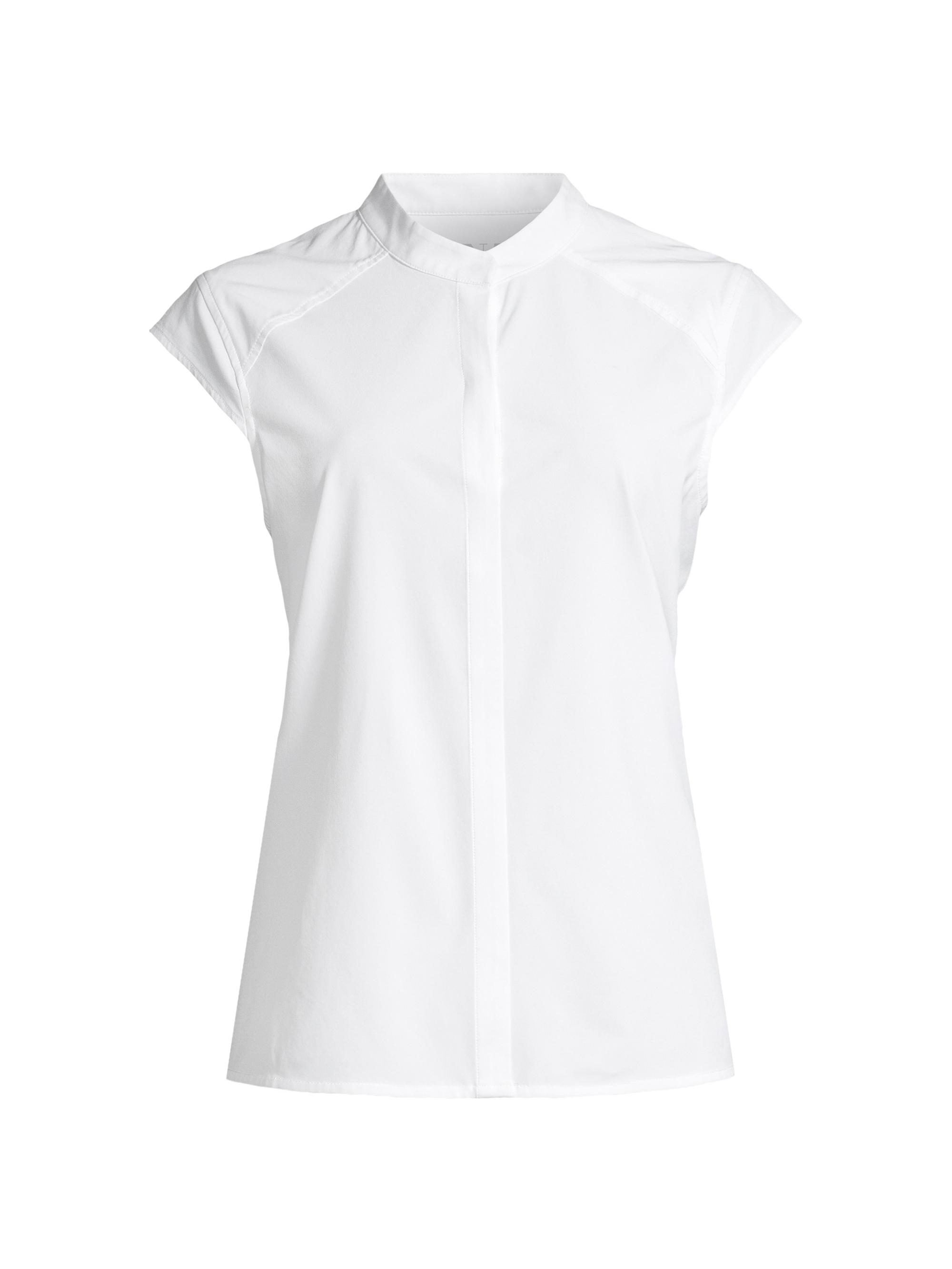 NIC+ZOE Women's Tech Stretch Snap Neck Tank - Paper White