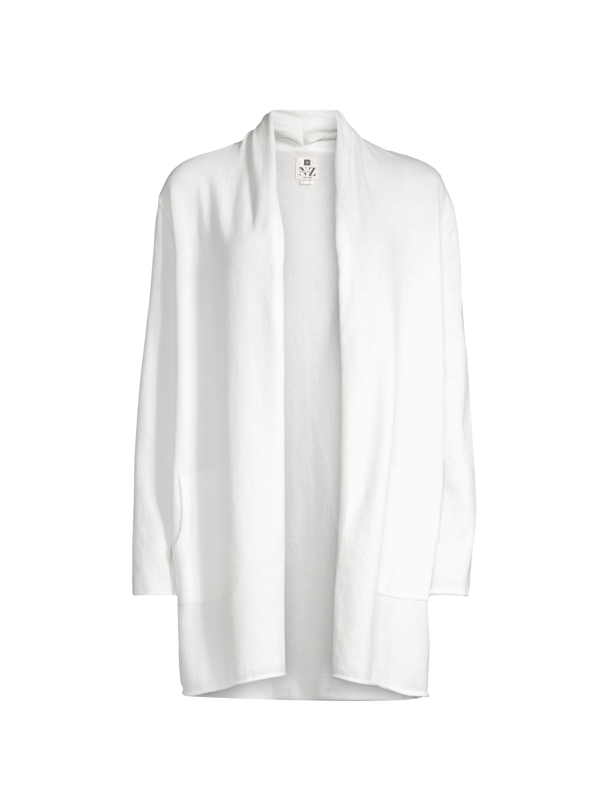 NIC+ZOE Women's Cool Down Open-Front Cardigan - Paper White