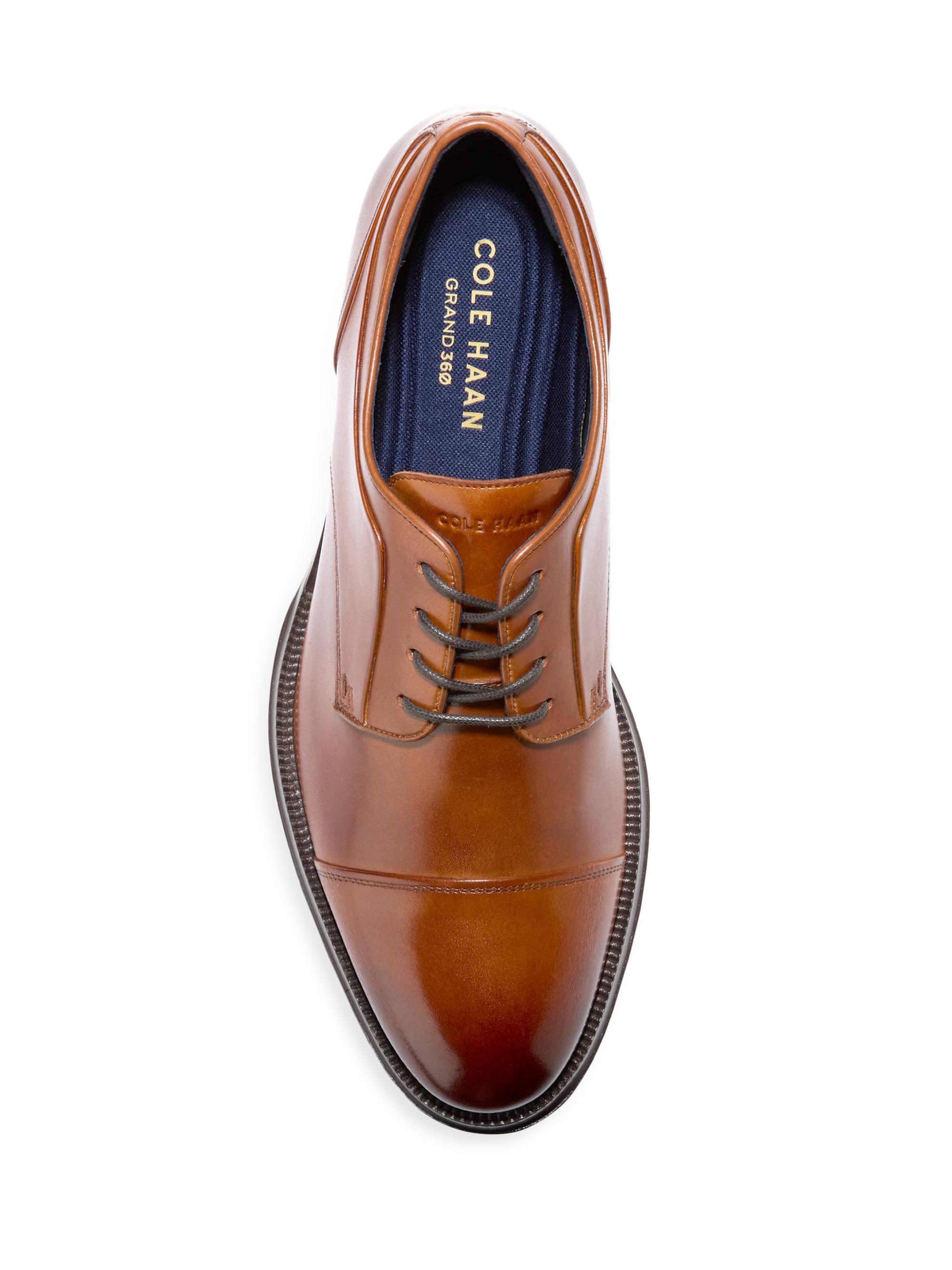 Cole Haan Men's Carnegie Cap-Toe Oxfords - British Tan - Size 8.5