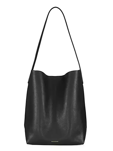 Parker Thatch Morgan Black Leather Bucket Bag