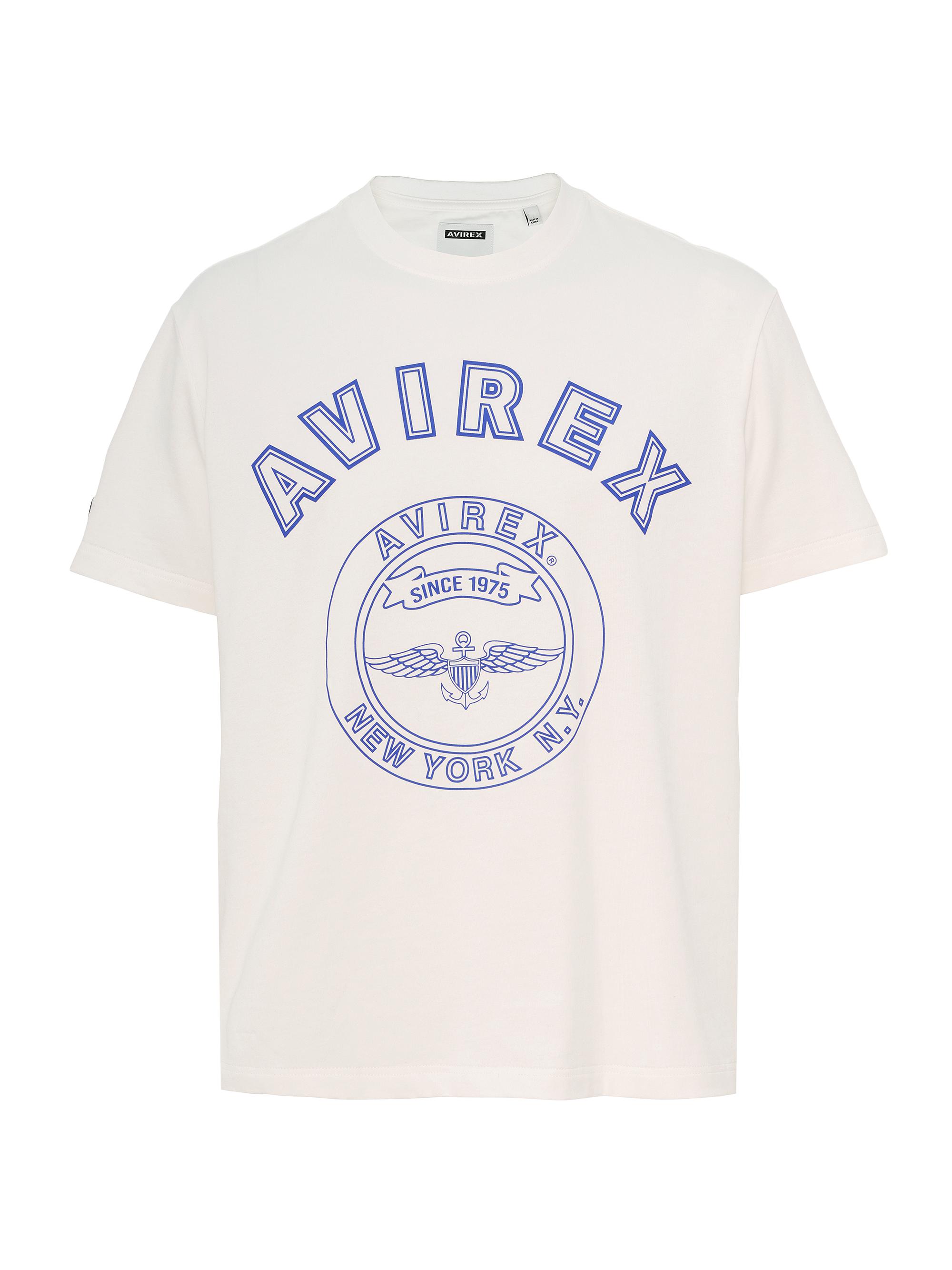 Avirex Men's Stadium Cotton T-Shirt - Snow White