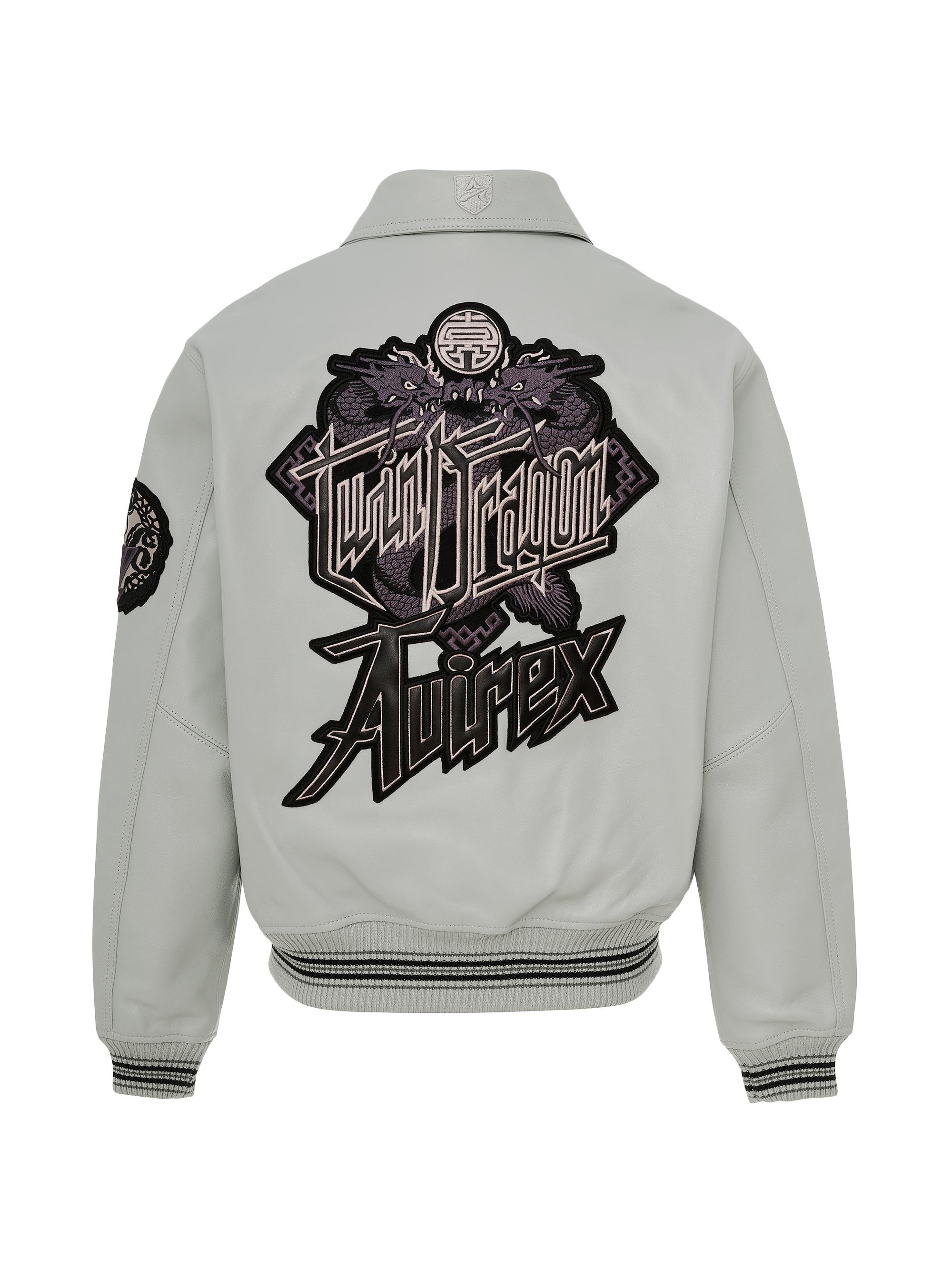 Avirex L.E. Twin Dragon Leather Bomber Jacket | Saks Fifth Avenue