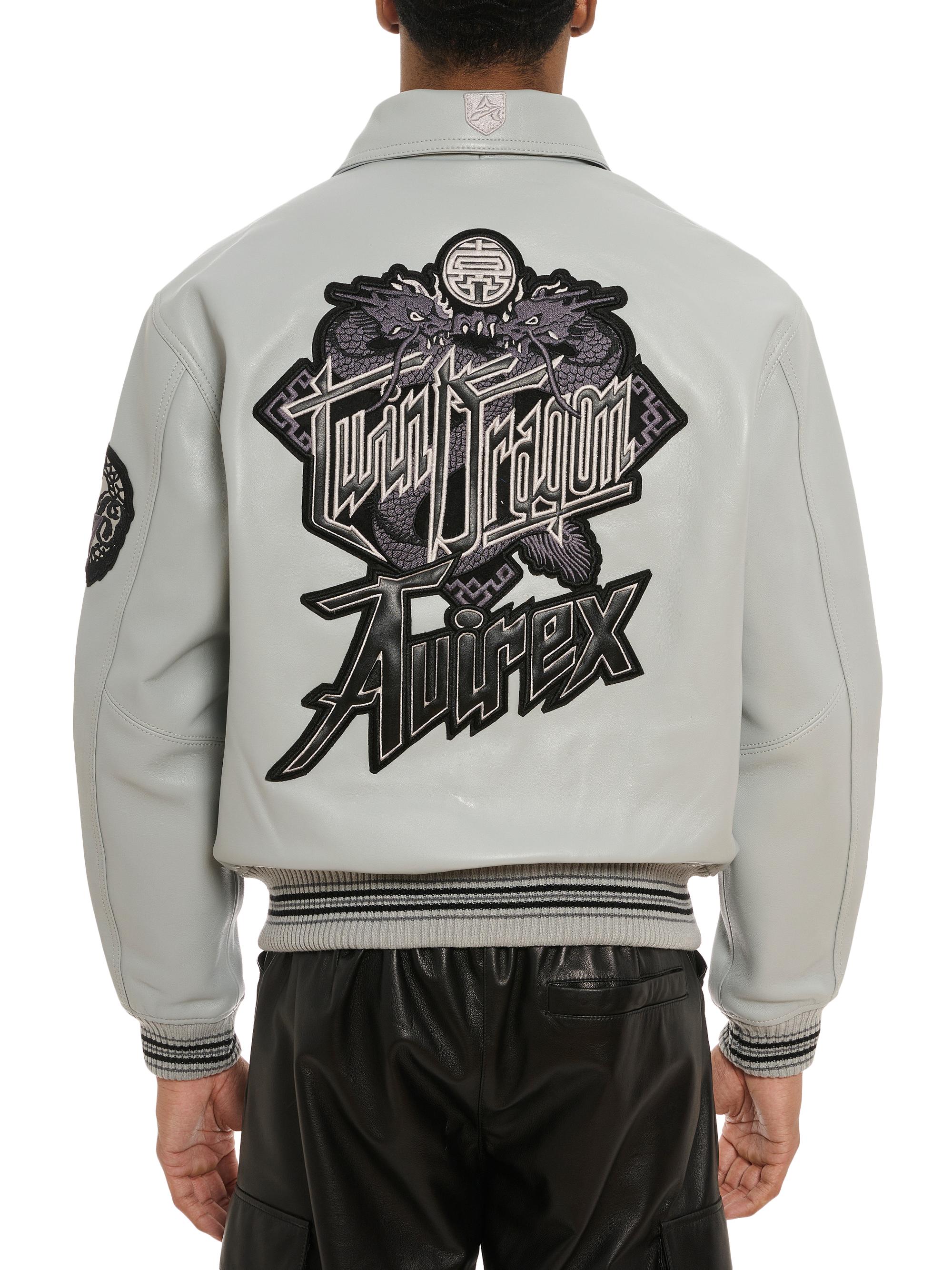 Avirex L.E. Twin Dragon Leather Bomber Jacket | Saks Fifth Avenue