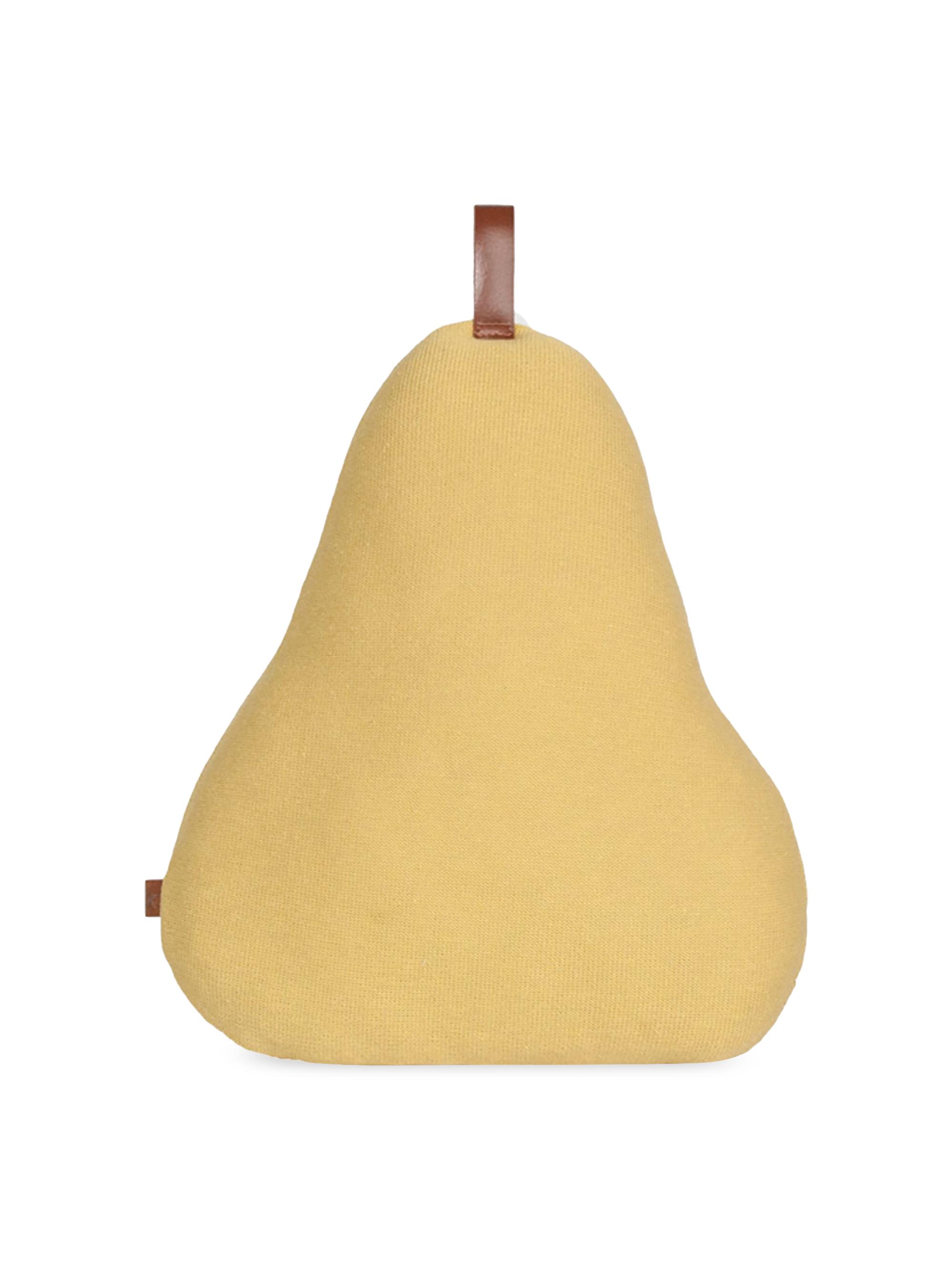 Rian Tricot Pear Pillow Cushion - Yellow