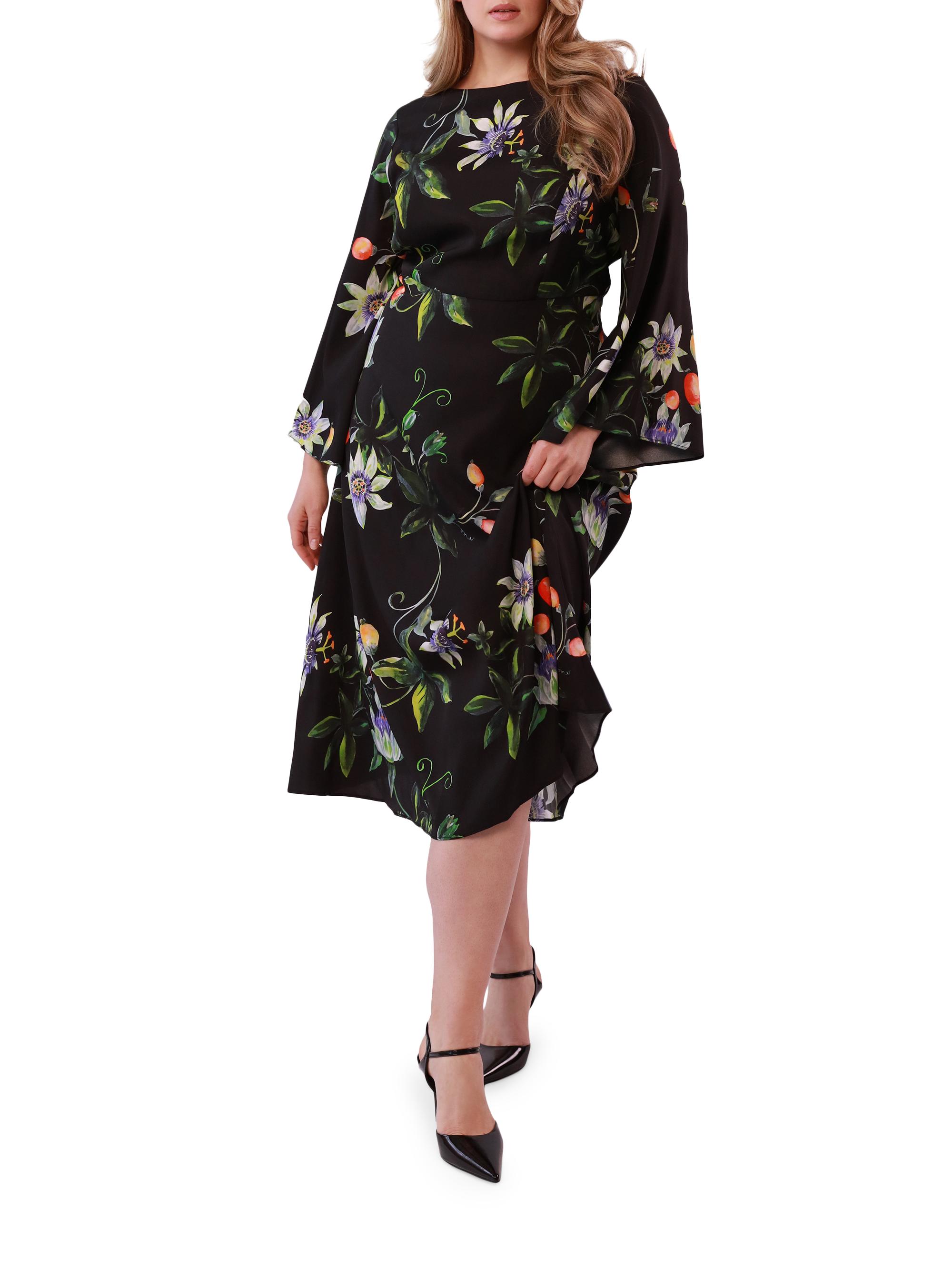 Gabriella Rossetti Women's Lucrezia Floral Silk Midi-Dress - Dark Floral