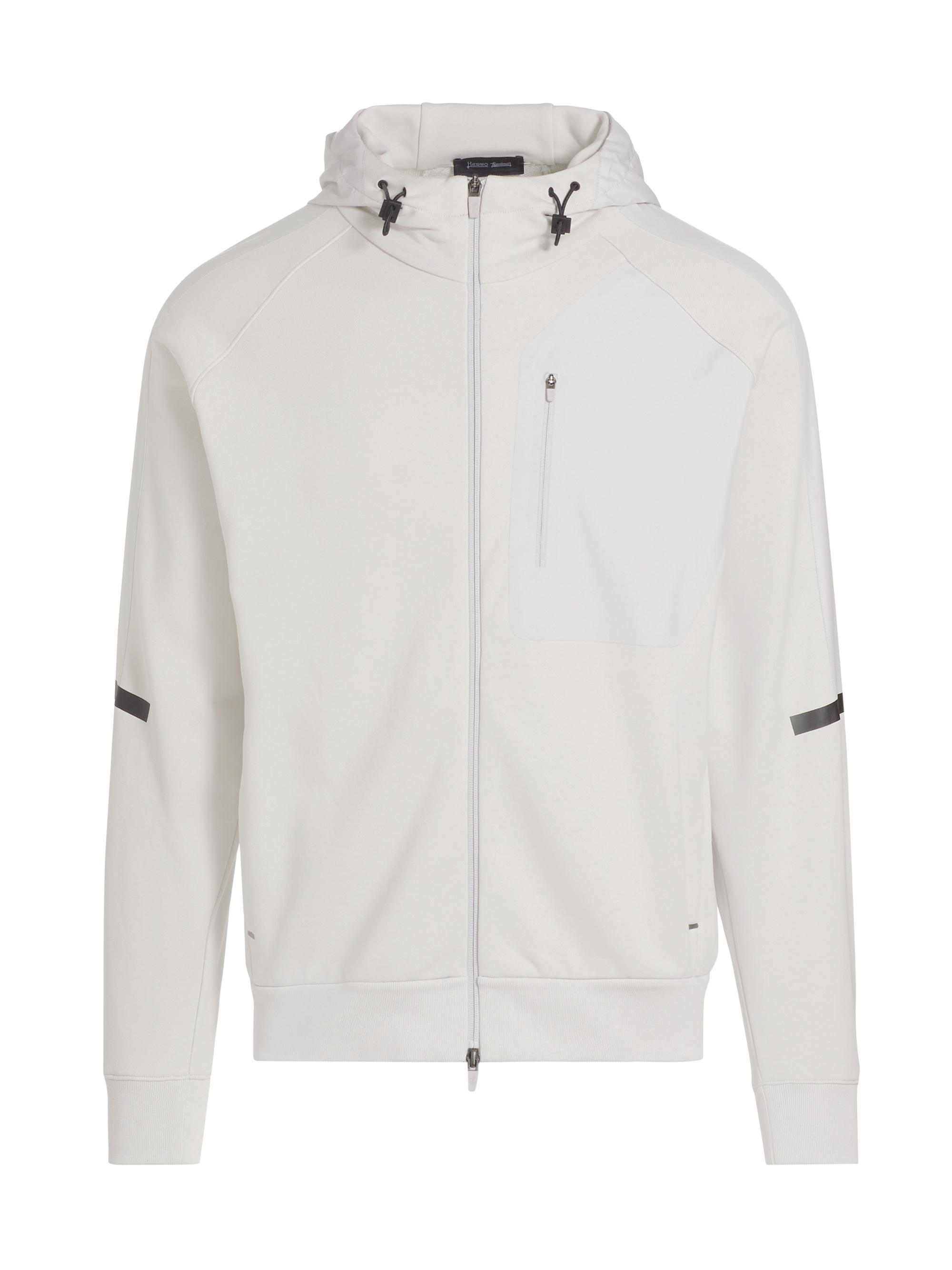 Herno Men's Cotton Knit & Goretex Zip-Front Hoodie - Black