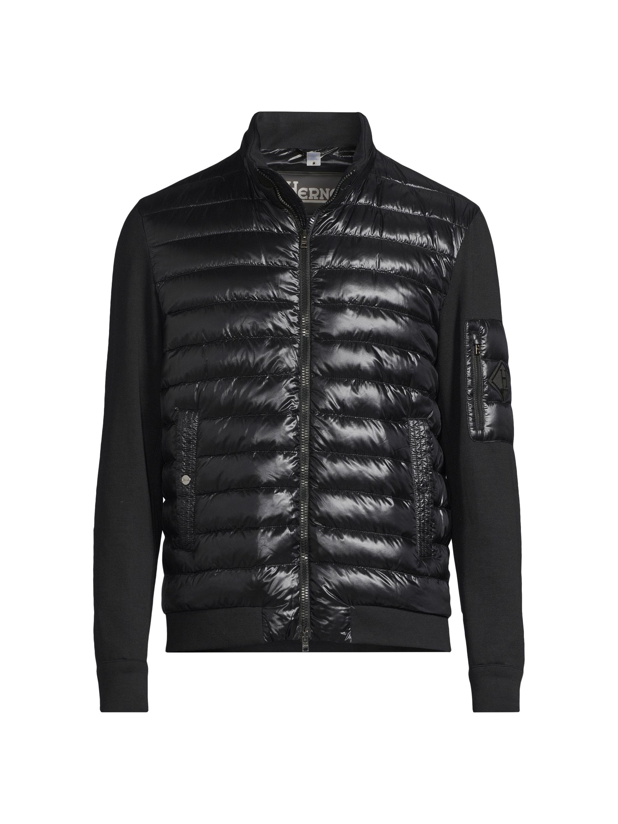 Herno Men's Mixed-Media Down Jacket - Black