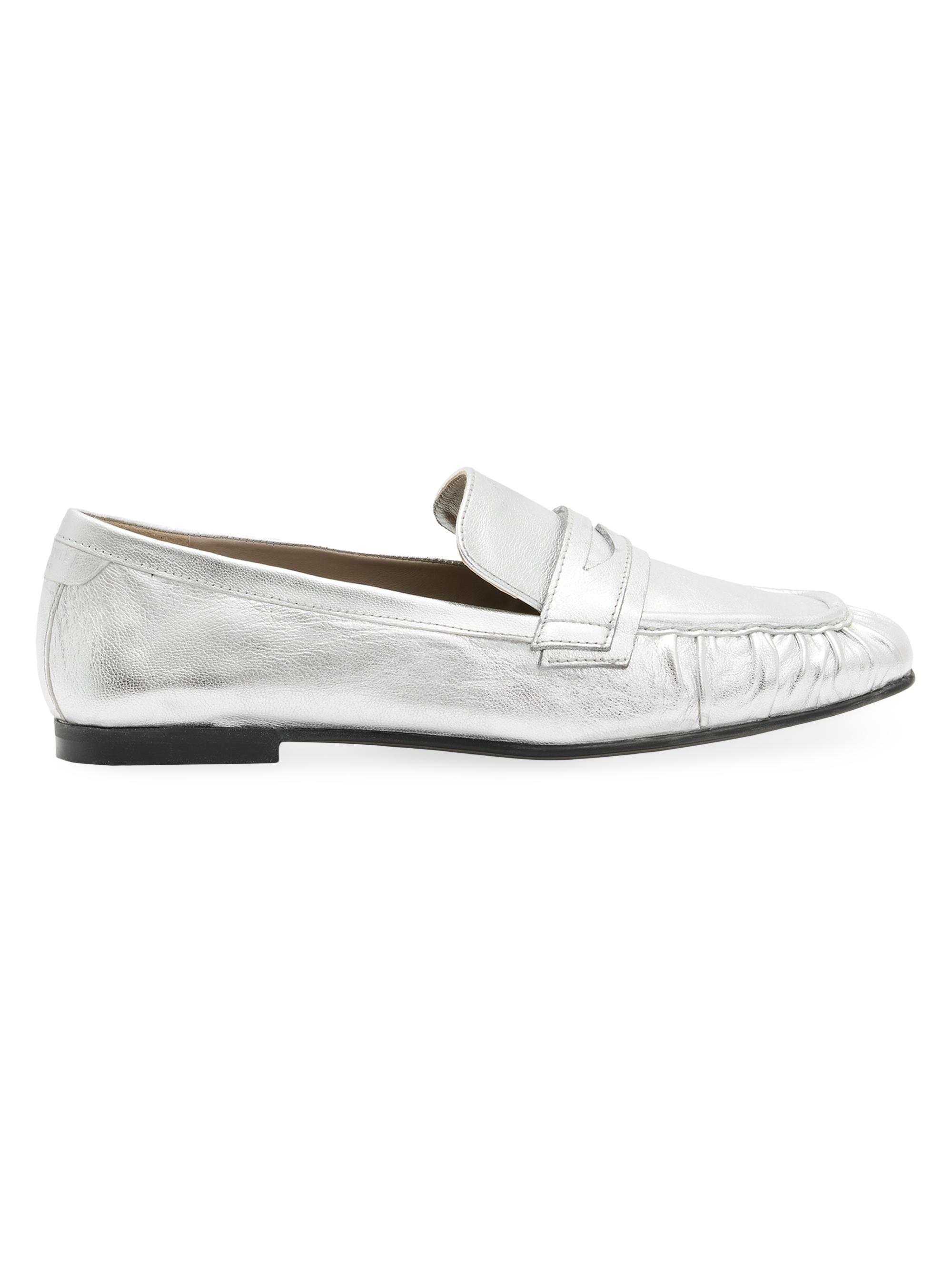 AllSaints Women's Sapphire Leather Loafers - Metallic Silver