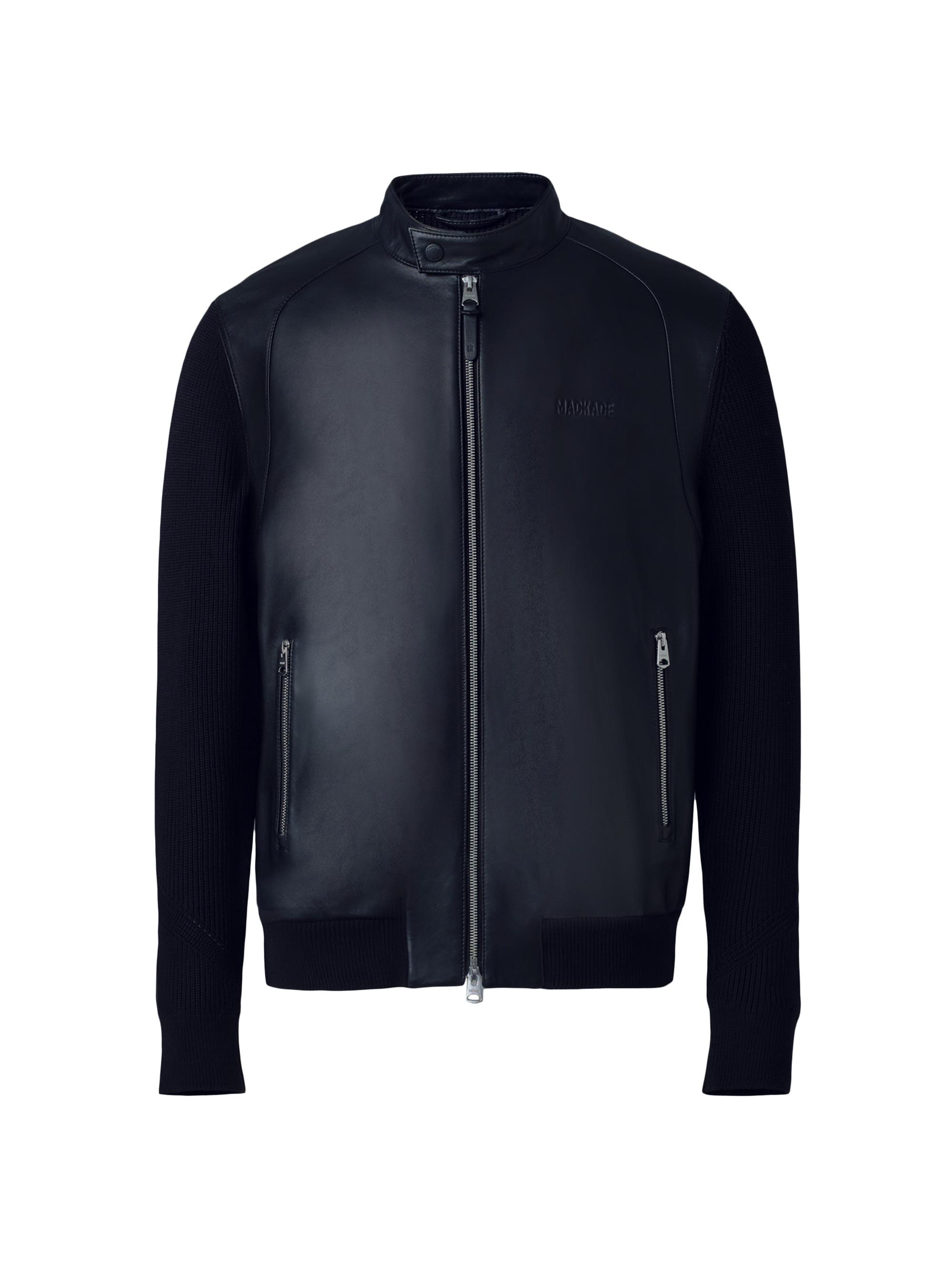 mezzo forte“羊革“黒“短丈“bomber jacket Mackage Kenneth Leather Perfecto Biker Jacket | Saks Fifth Avenue