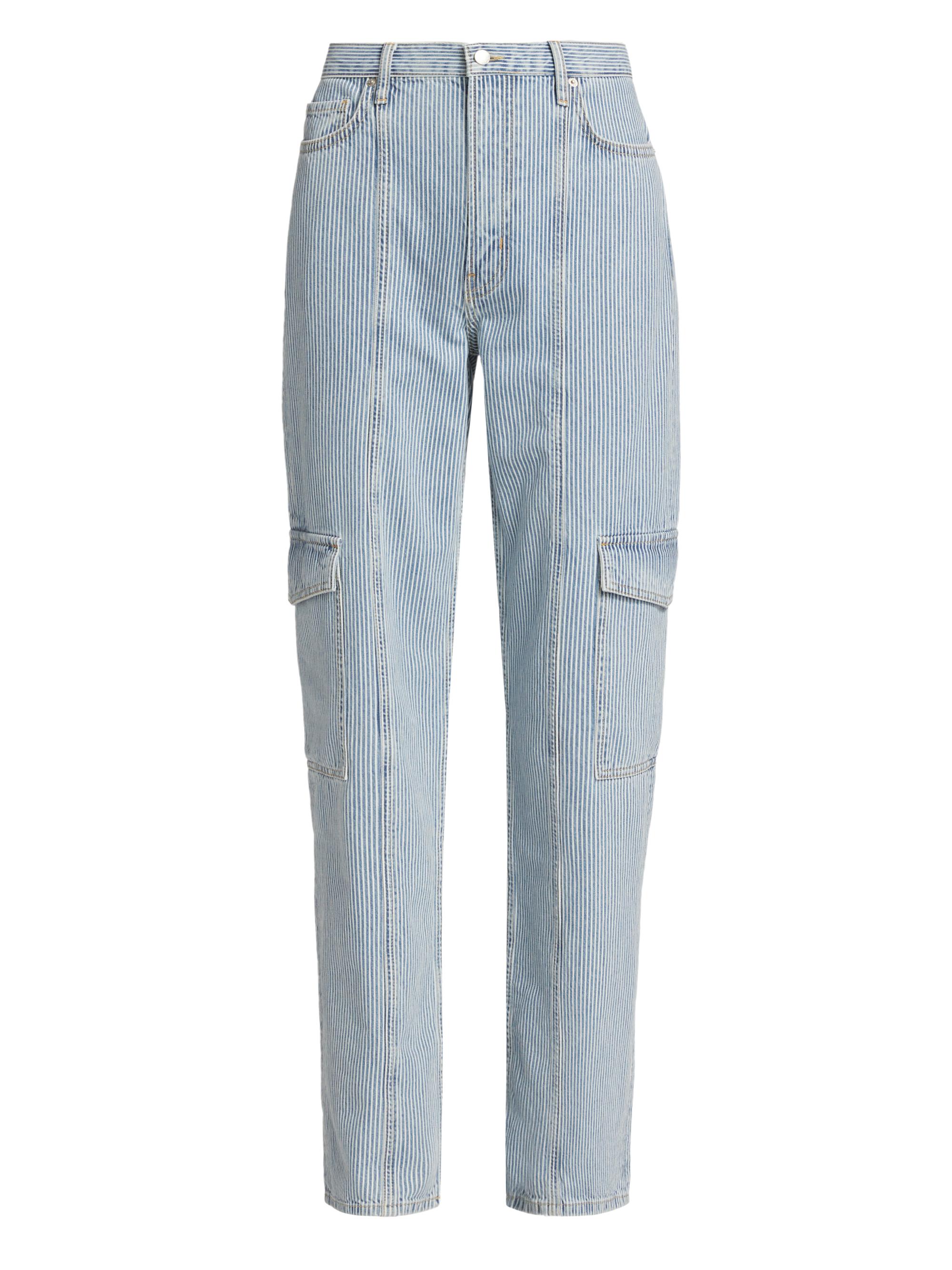 Ena Pelly Women's On The Water Diana Denim Utility Jeans - Ice Blue Stripe