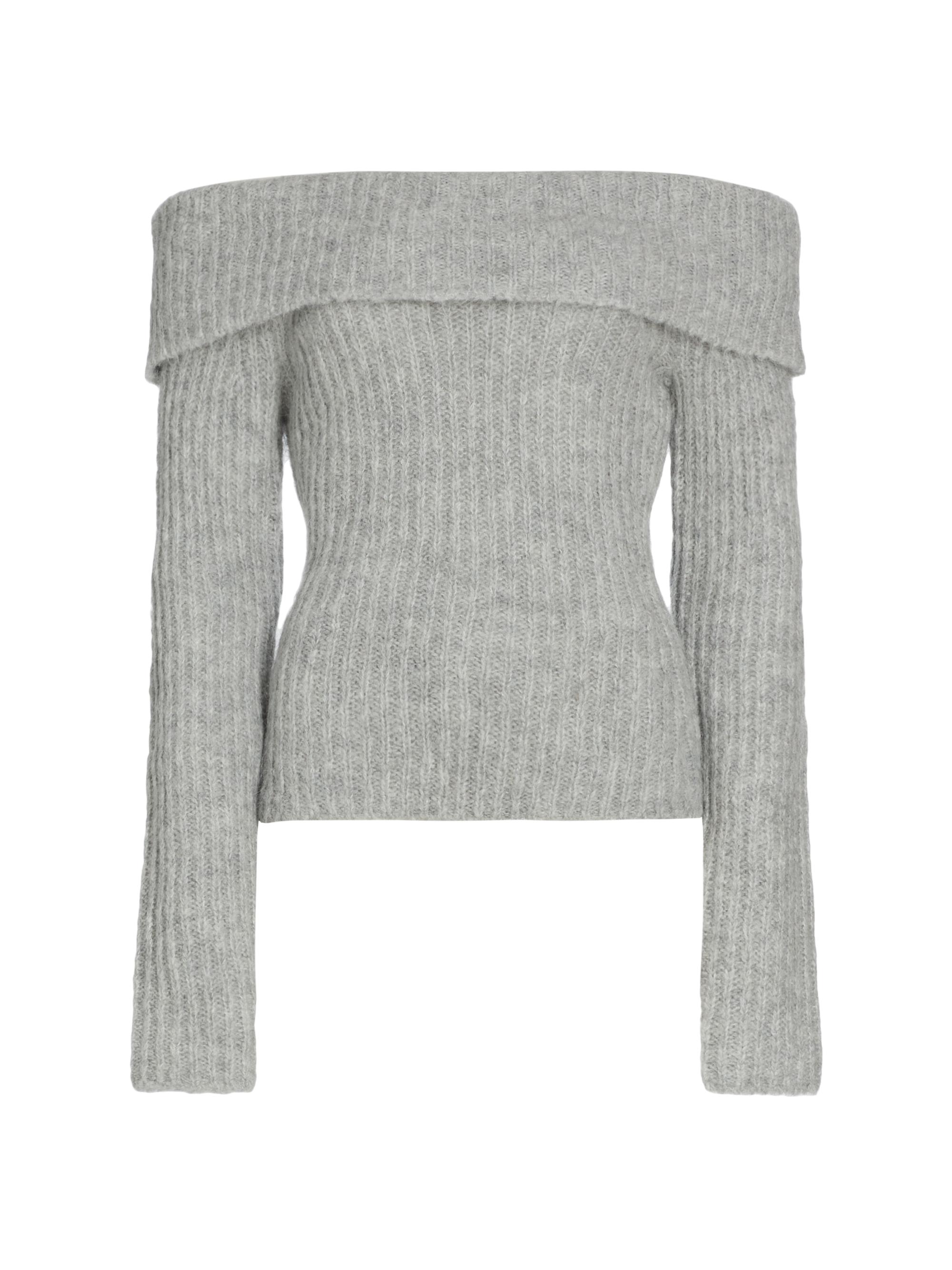 Reformation Women's Oberon Off-the-Shoulder Sweater - Foggy