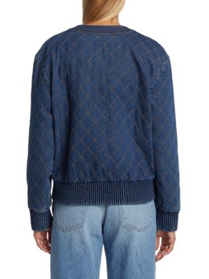 Glennon quilted denim bomber jacket