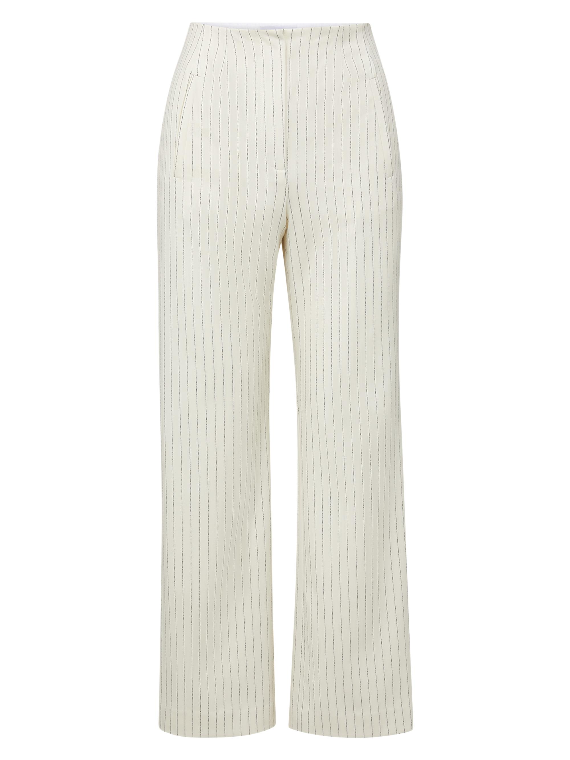 Veronica Beard Women's Dova Pinstriped Flare Pants - Ecru Multi