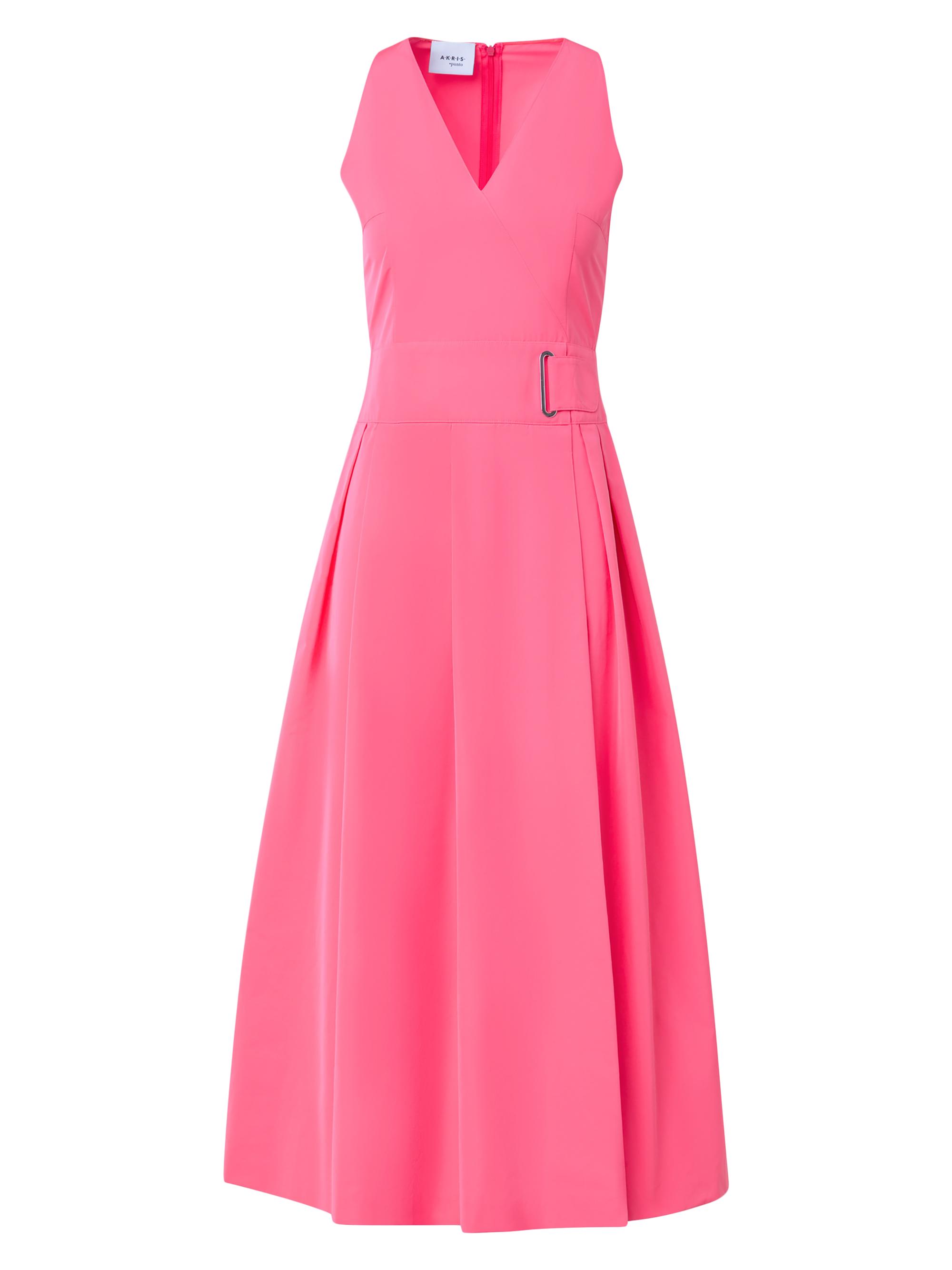 Techno Taffeta V-Neck Cocktail Dress