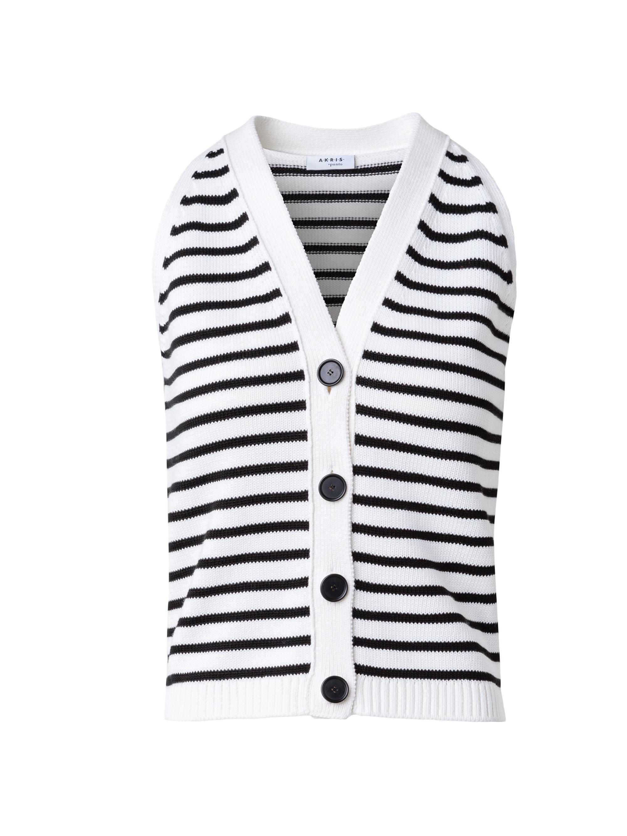 Akris punto Women's Kodak Stripe Knit Top - Cream Black
