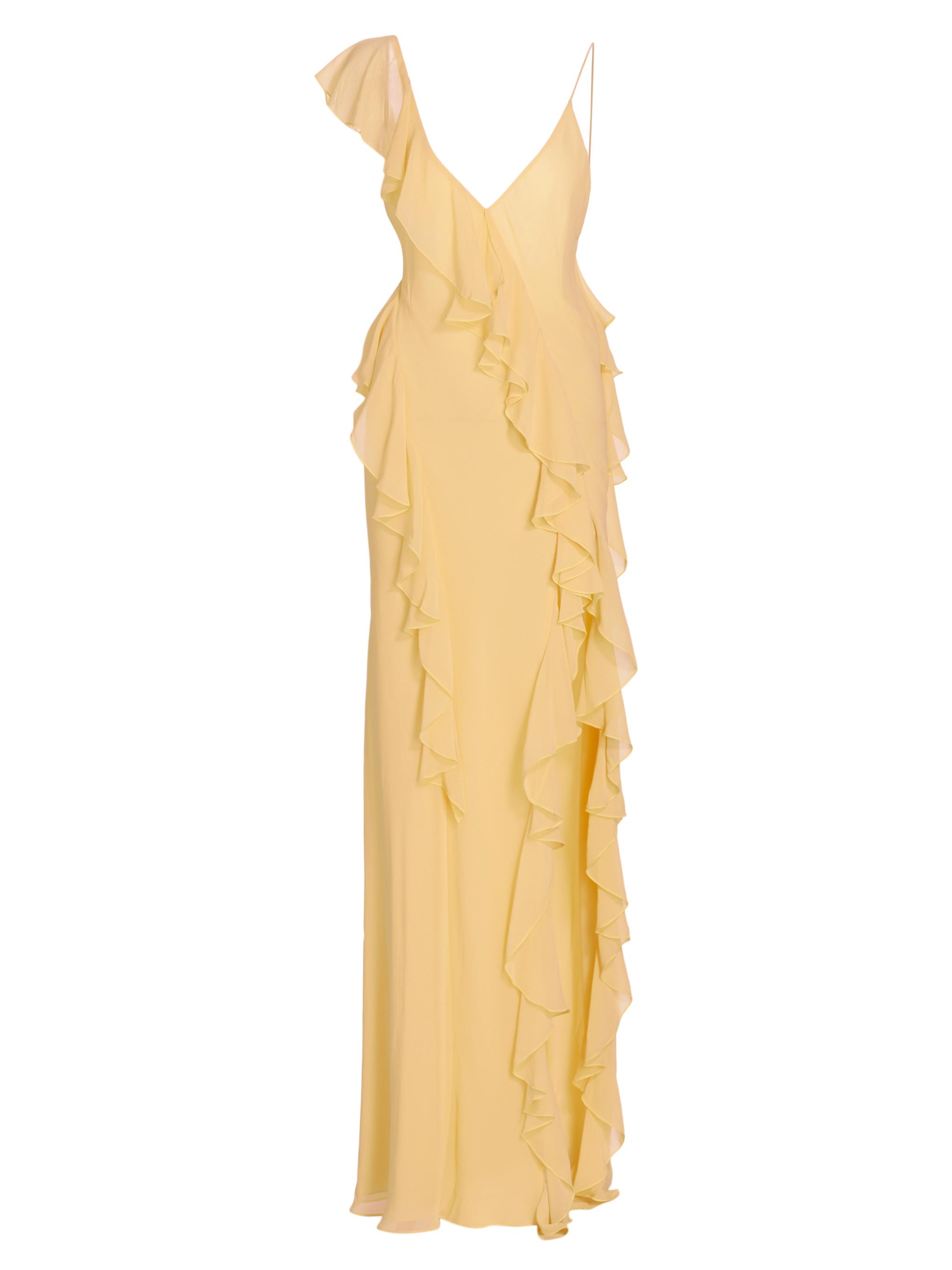 Ronny Kobo Women's Olivialle Ruffle Sleeveless Maxi Dress - Buttercream