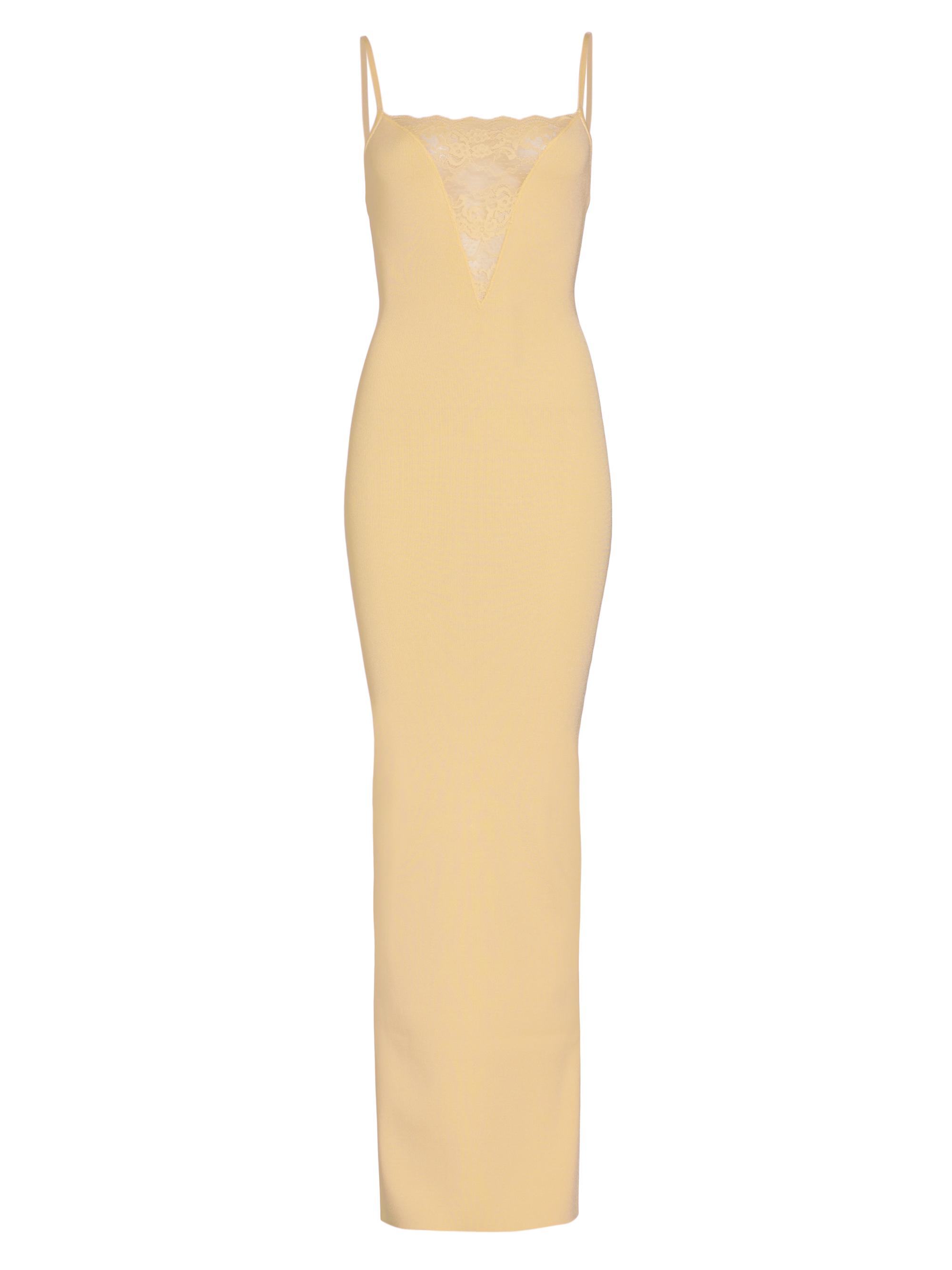 Ronny Kobo Women's Jenae Knit & Lace Sleeveless Maxi Dress - Buttercream