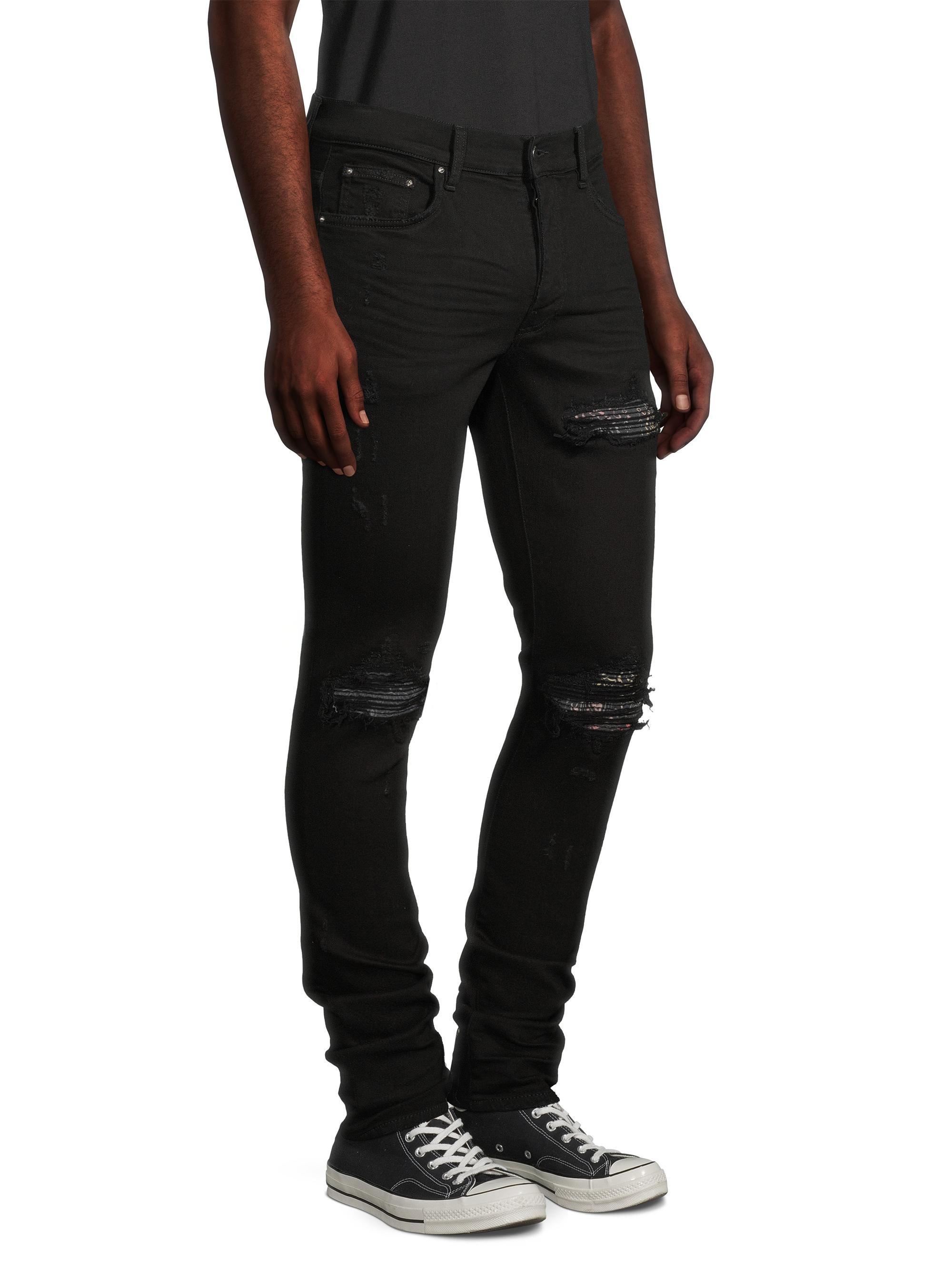 Amiri Distressed Paisley Skinny Jeans | Saks Fifth Avenue