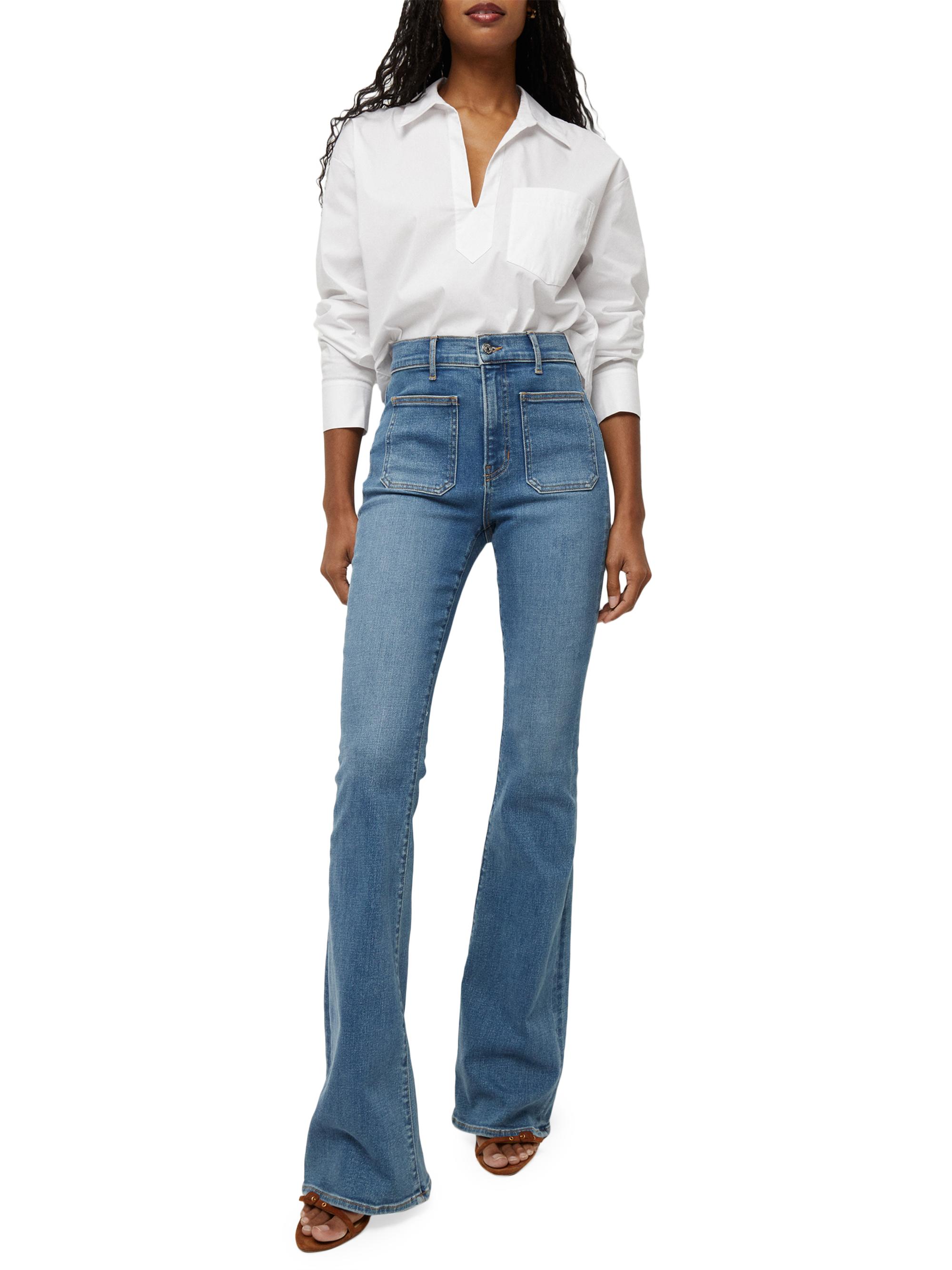 Veronica Beard Women's Beverly Skinny Flare Patch Pocket Jeans - Sierra | Thumbnail 2