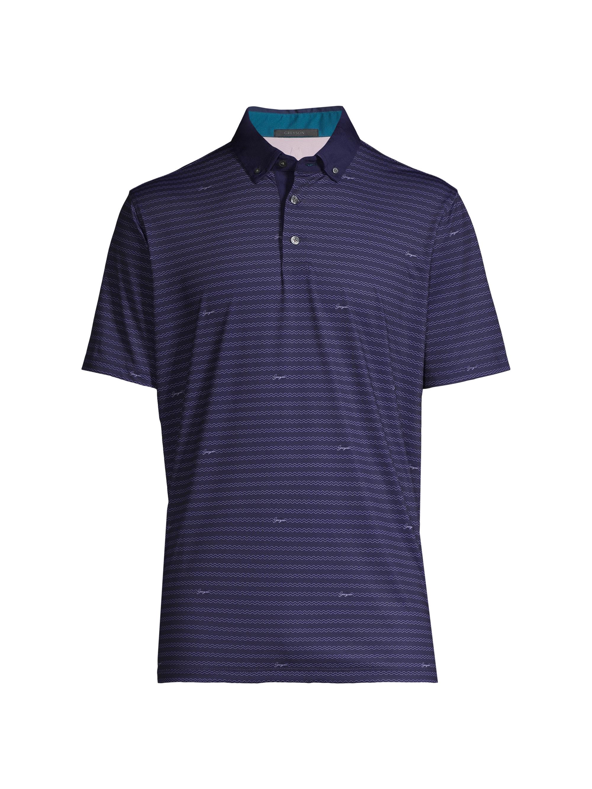 Greyson Men's Wind And Water Symbol Graphic Polo Shirt - Blue Multi