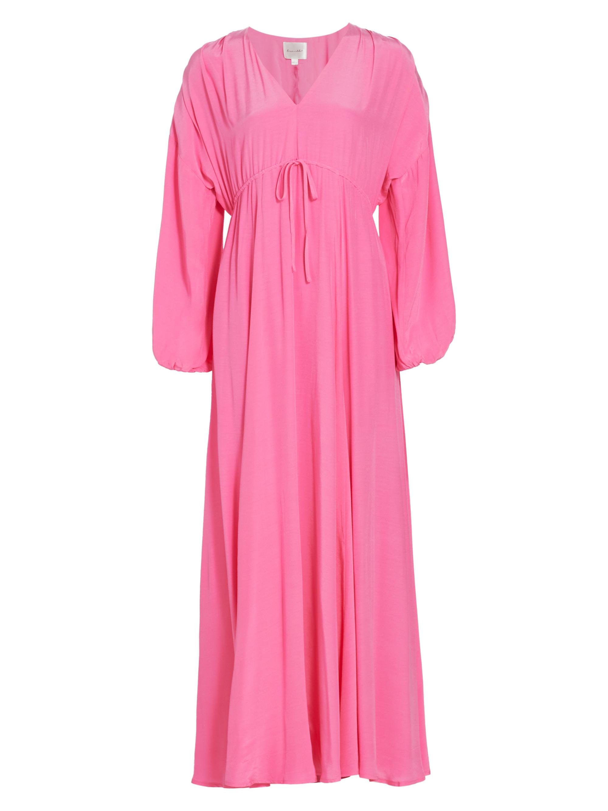 Line & Dot Women's Lady Balloon-Sleeve Maxi Dress - Pink