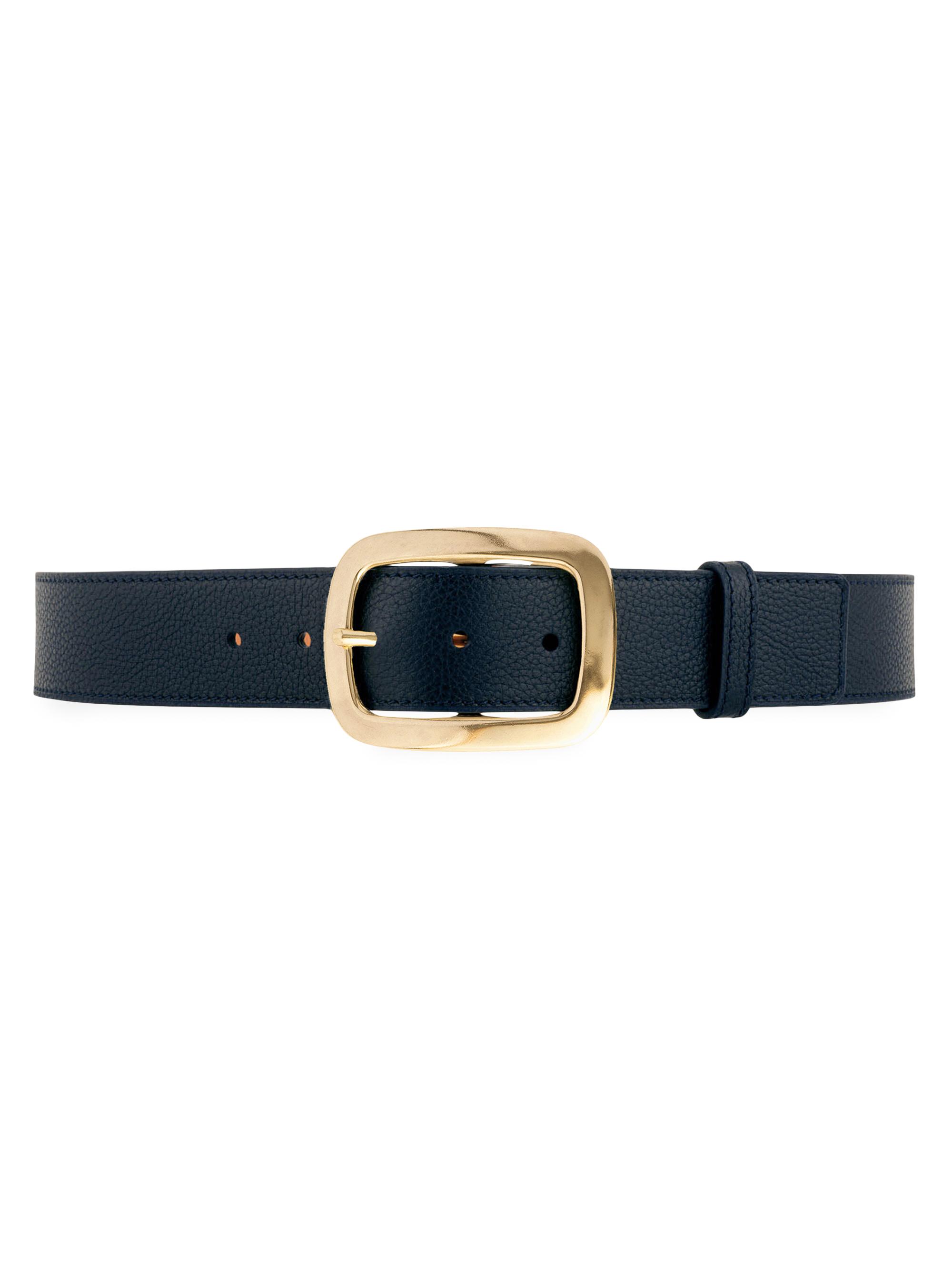 Vaincourt Women's La Captivante Leather Belt - Navy