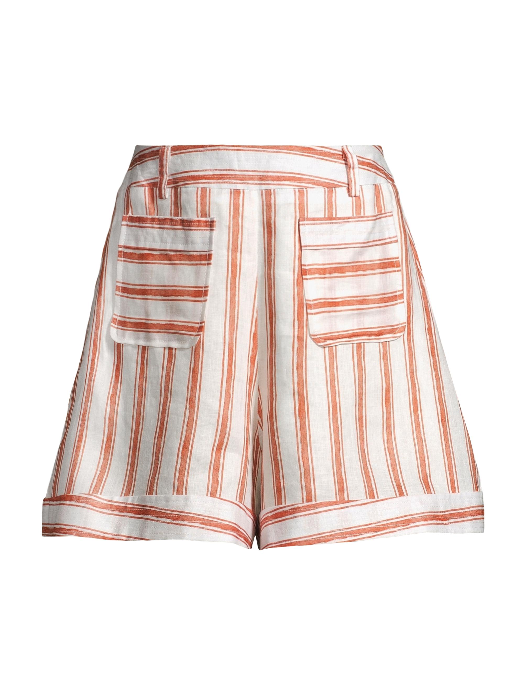Sancia Women's Ludo Striped Linen Wide-Leg Shorts - Jeane Stripe