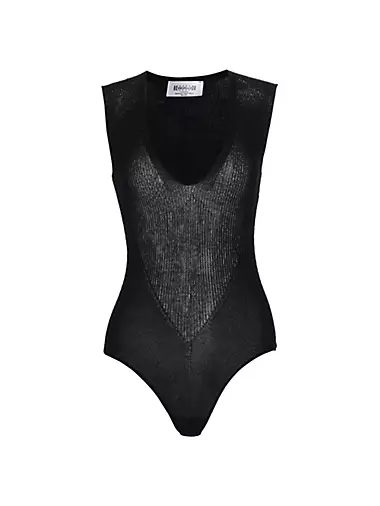 Wolford, Tops, Wolford Nwt Shimmering Glass String Body Black Size Xs