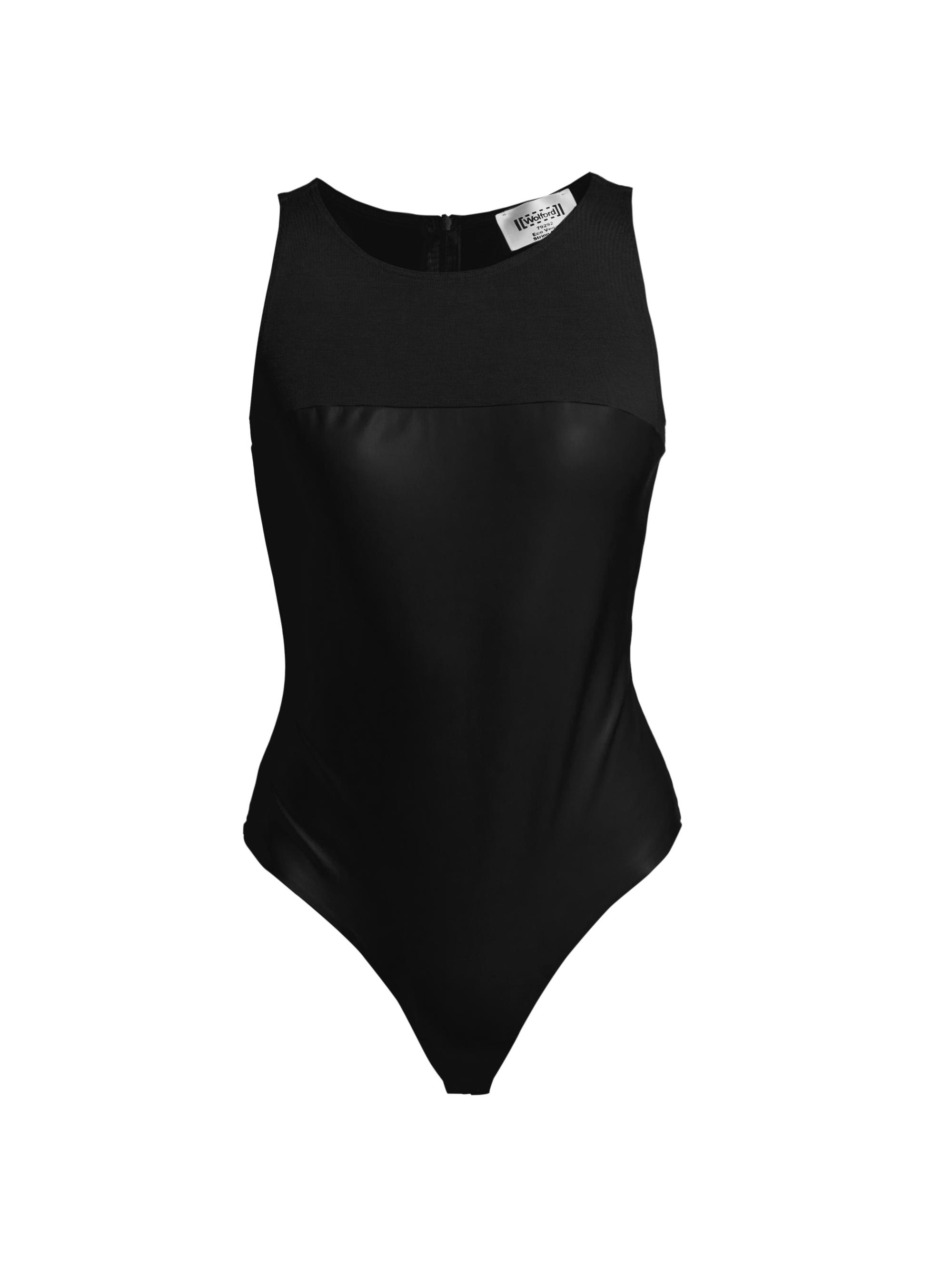Wolford Women's Vegan Leather Sleeveless Bodysuit - Black